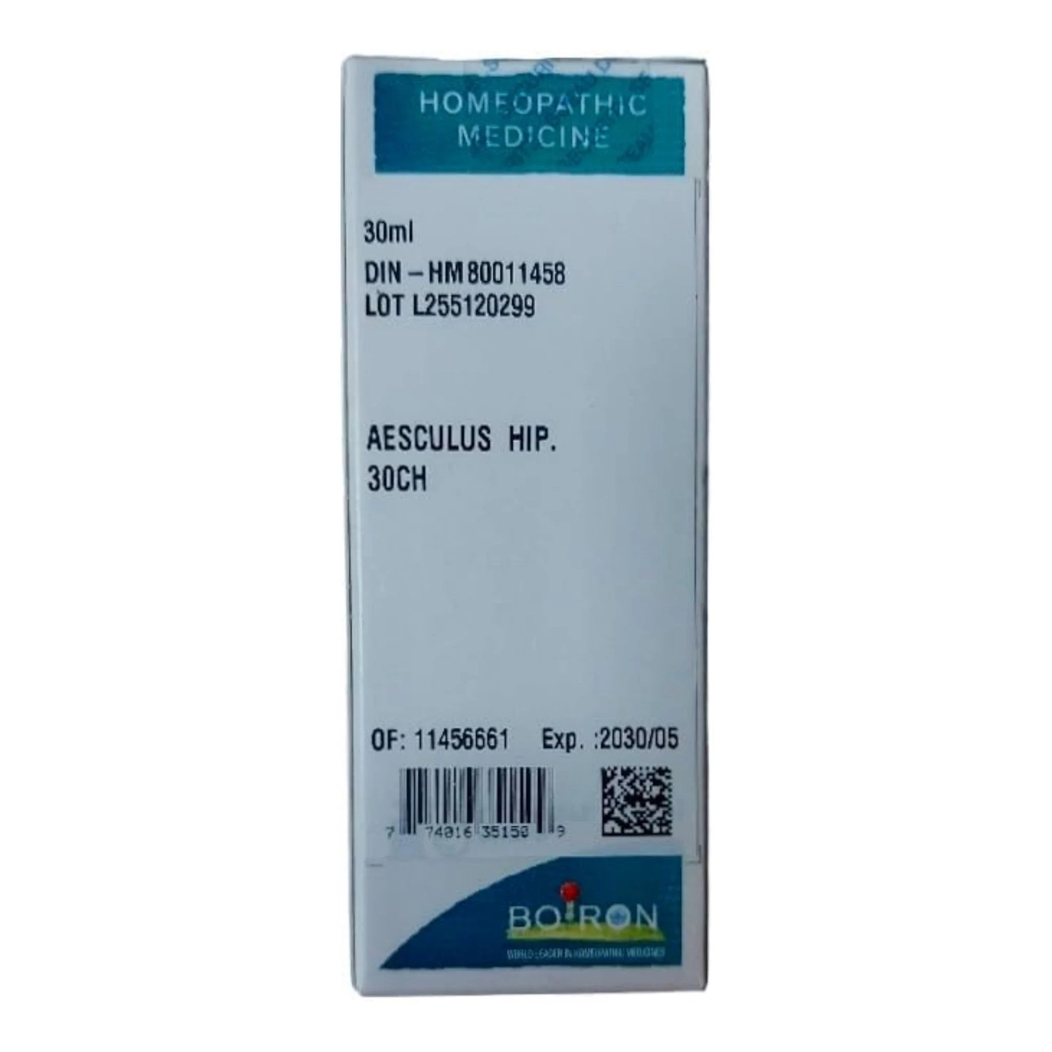 Boiron Aesculus Hip 30ch 30ml - Nature's Source Inc