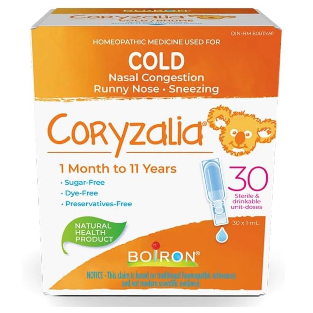 Boiron Coryzalia 1-11 Yrs 30X1