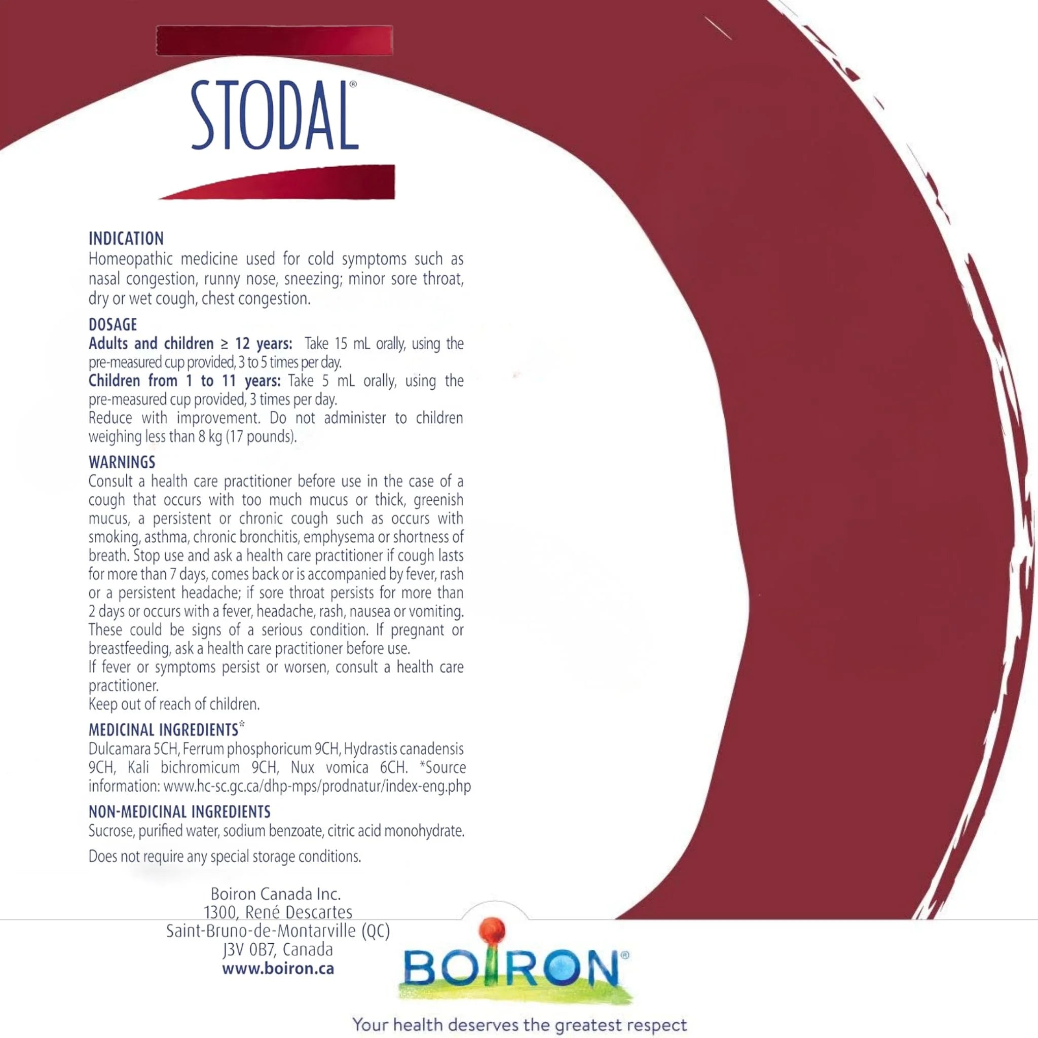 Boiron Stodal Cold & Cough 200ml