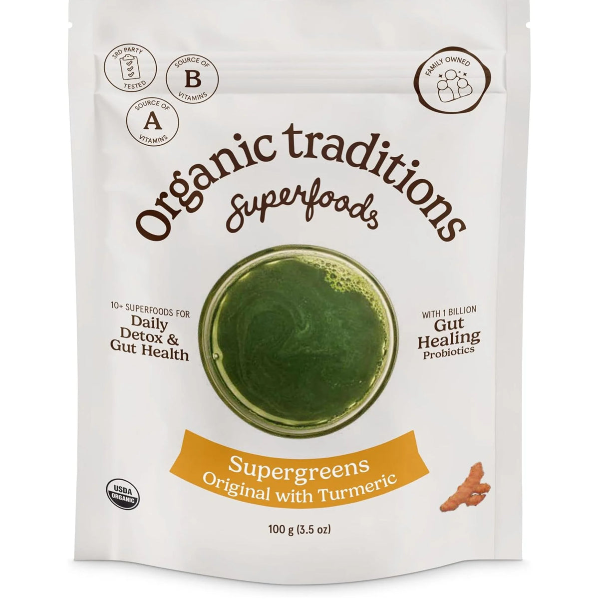 Organic Traditions Probiotic Super Greens (100g)