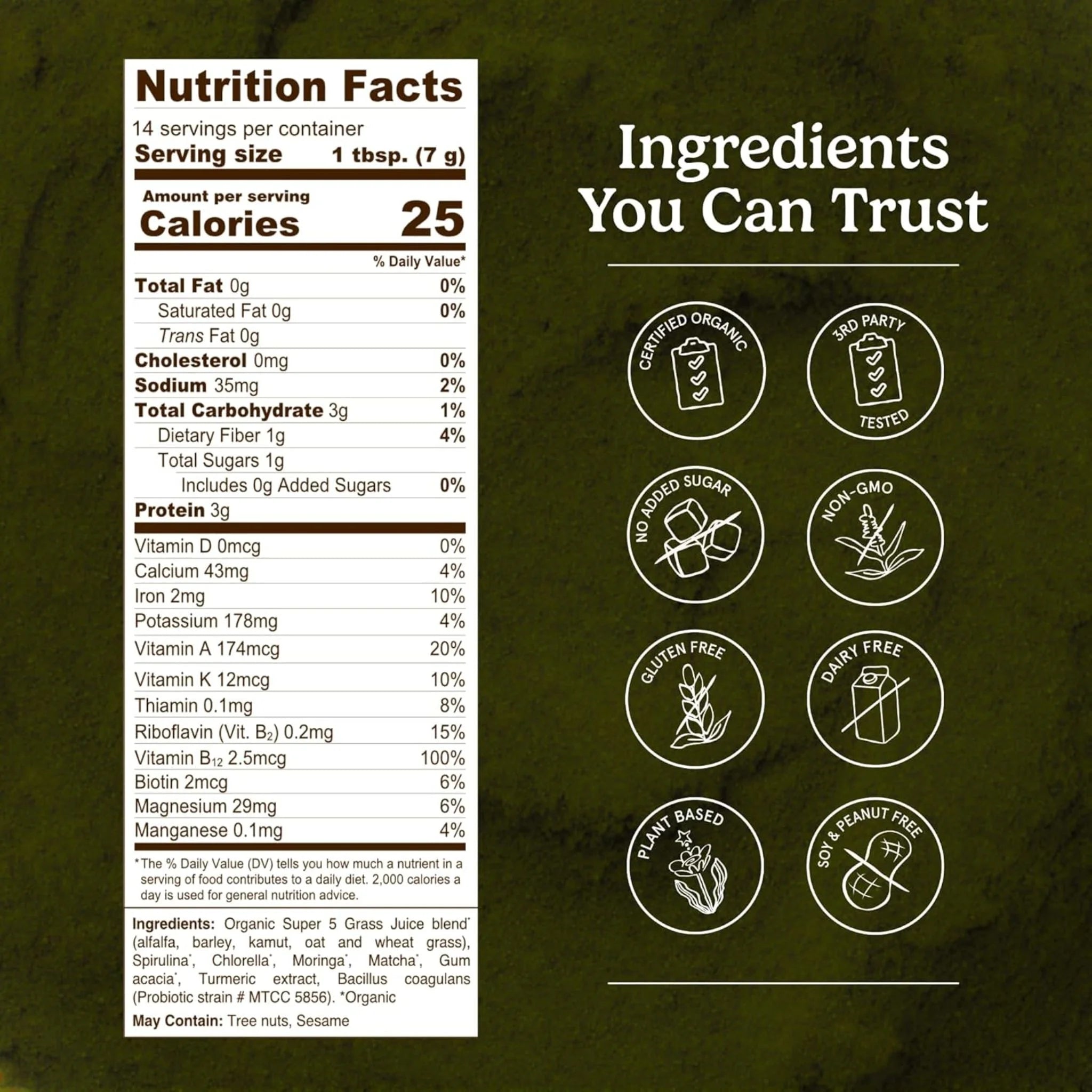Organic Traditions Probiotic Super Greens (100g)