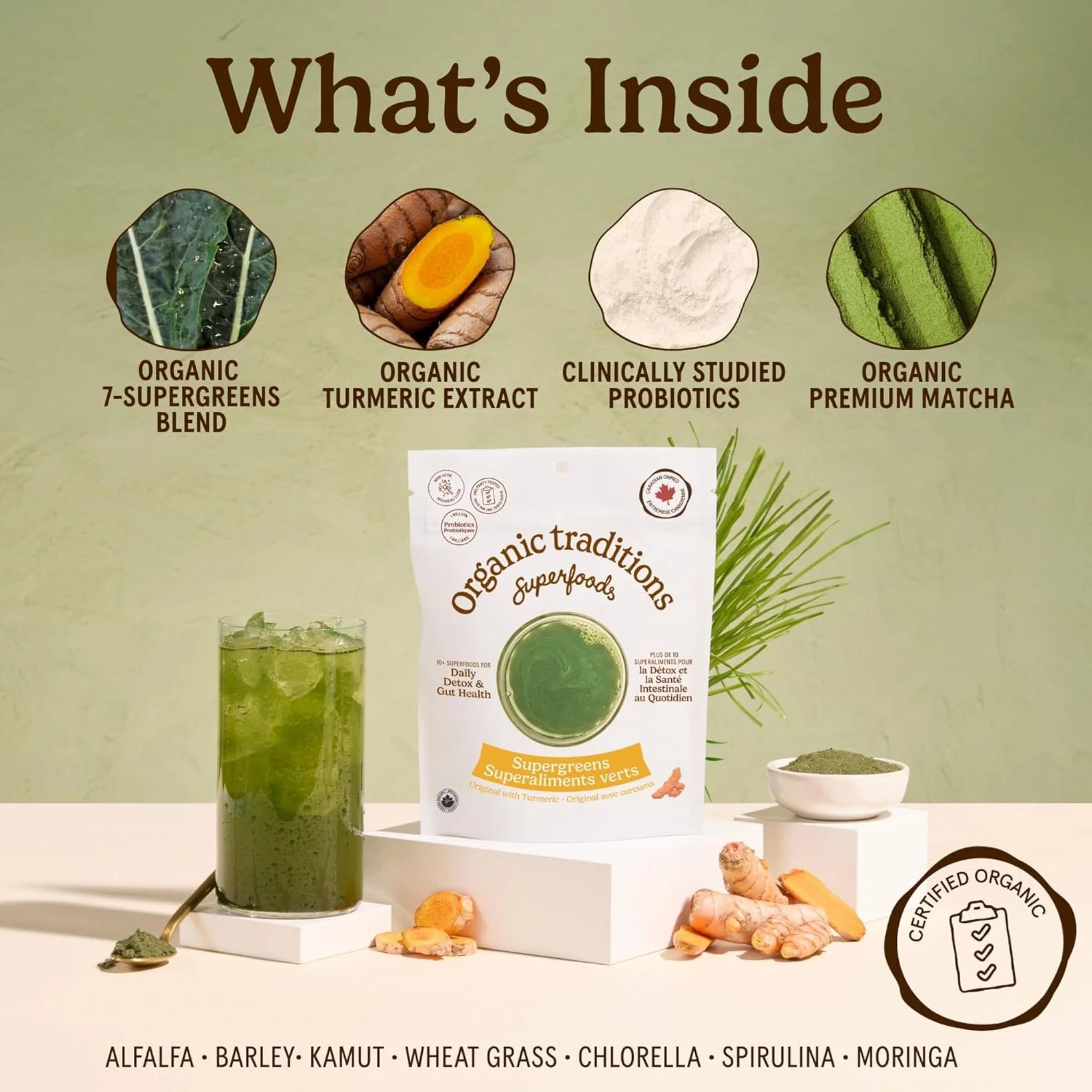 Organic Traditions Probiotic Super Greens (100g)