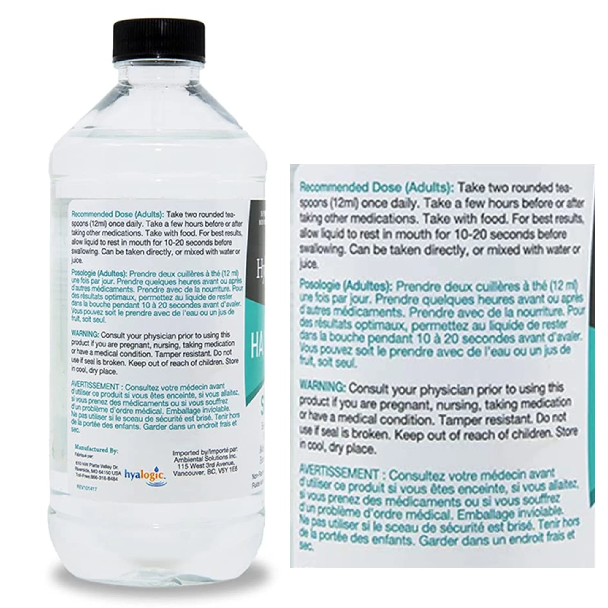Hyalogic HA Whole Body 354ml - Nature's Source Inc