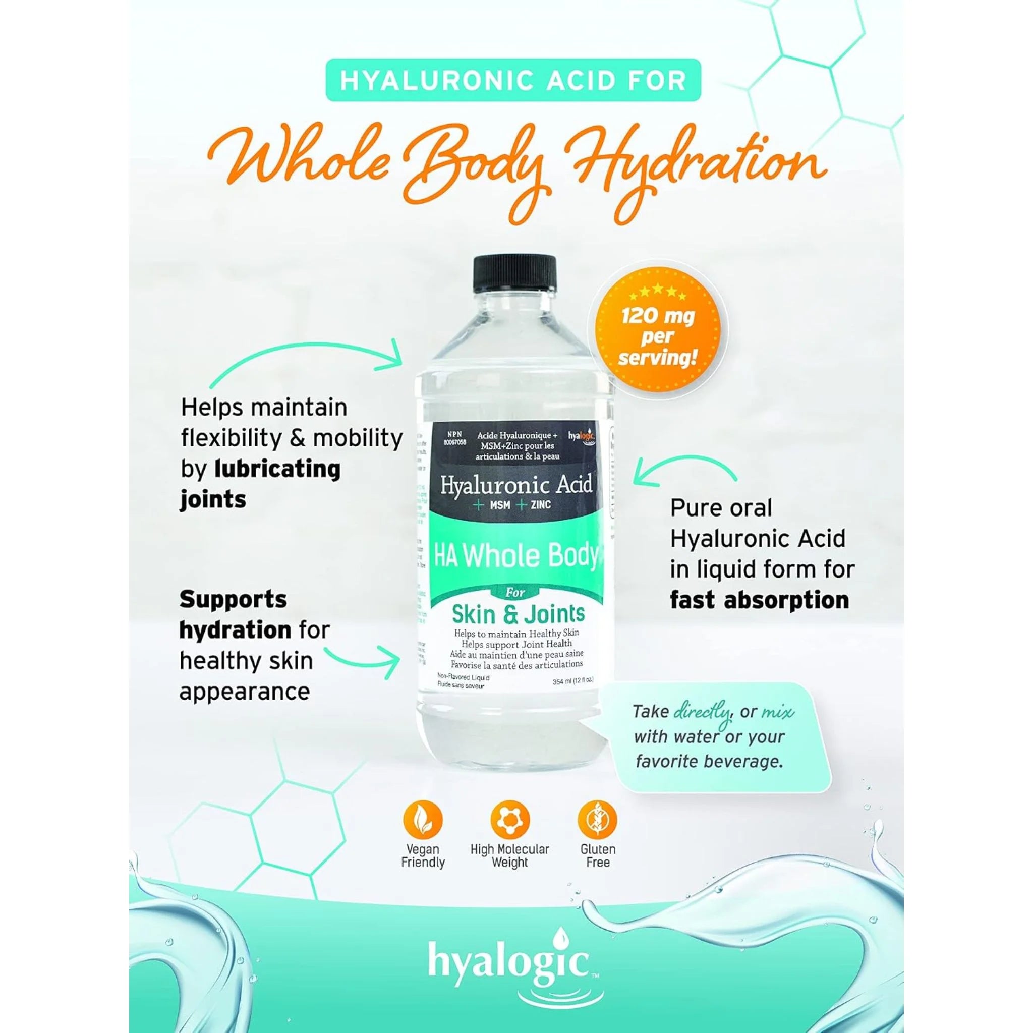 Hyalogic HA Whole Body 354ml - Nature's Source Inc