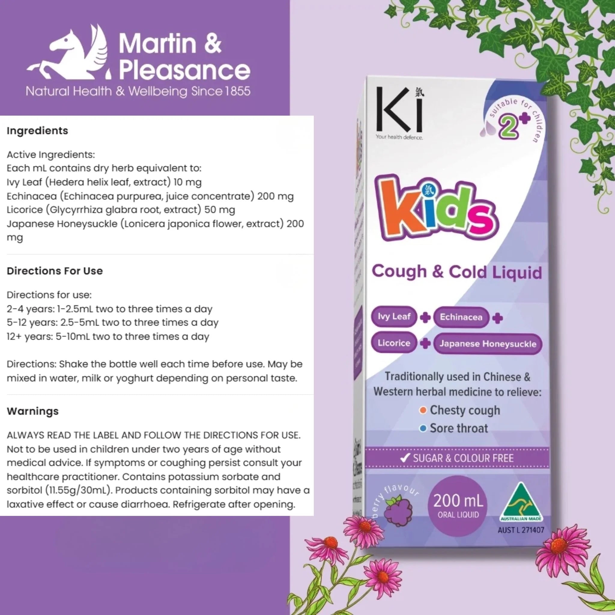 Ki Kids Cough & Cold Liquid 200ml