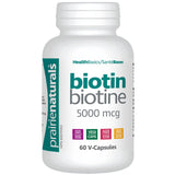Prairie Naturals Biotin 5000mcg, 60 Vegetable Capsules