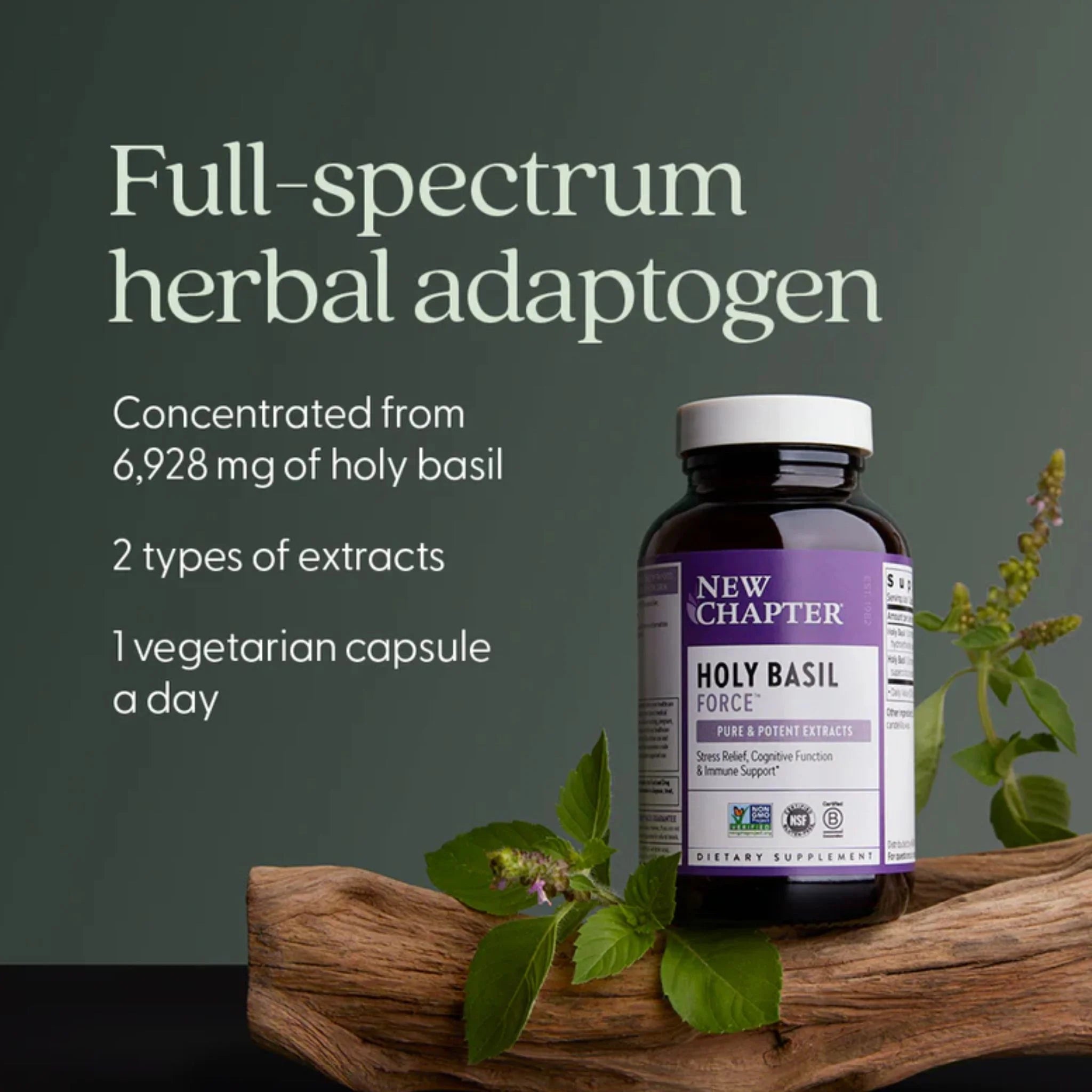 New Chapter Holy Basil Force 60 Capsules