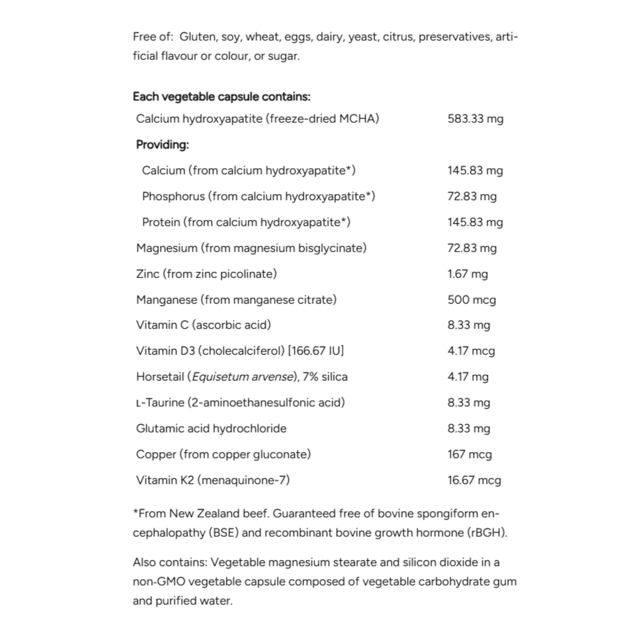 NFH Osteo SAP (Boron - Free) 180 Capsules - Nature's Source Inc