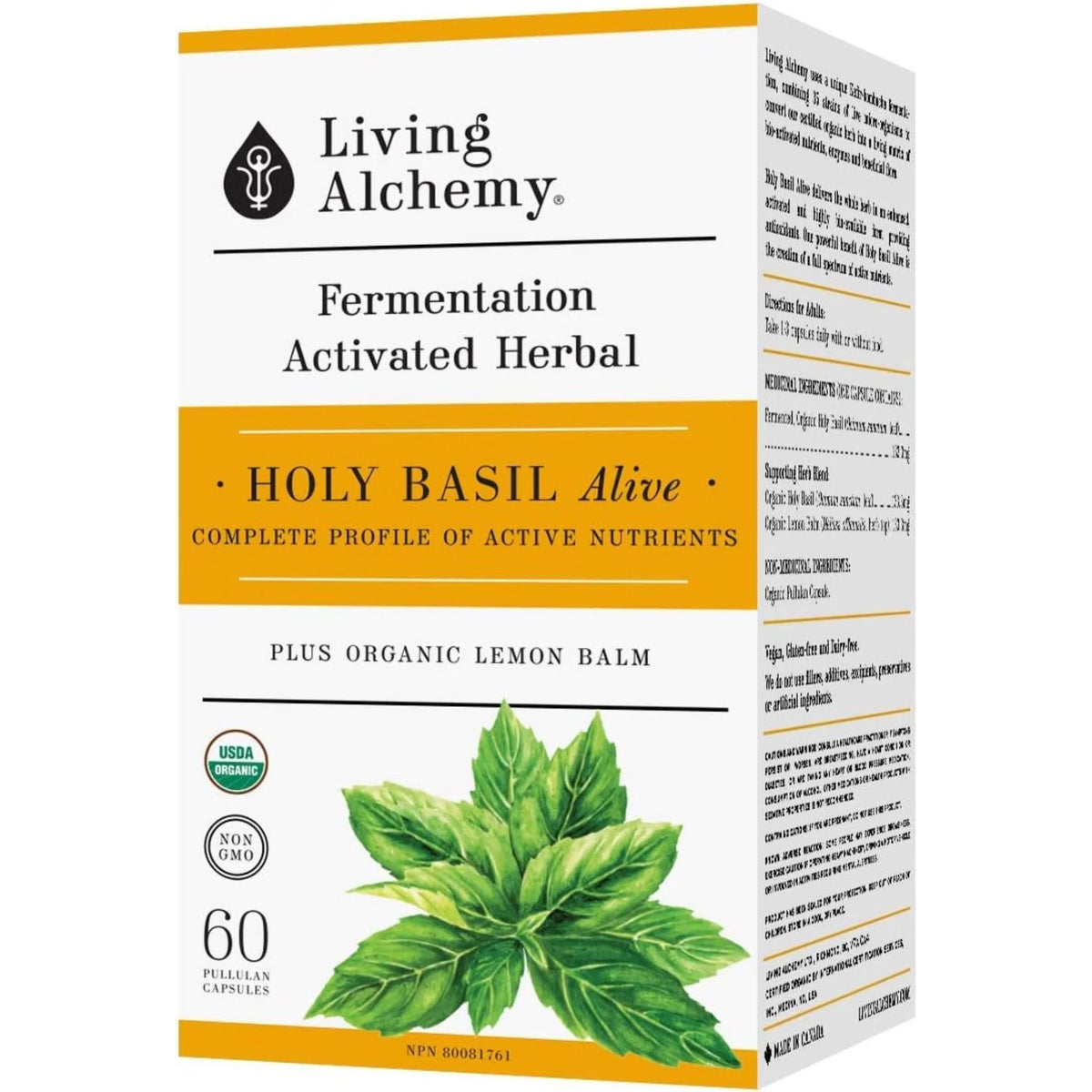 Living Alchemy Holy Basil Alive 60 Veg Capsules