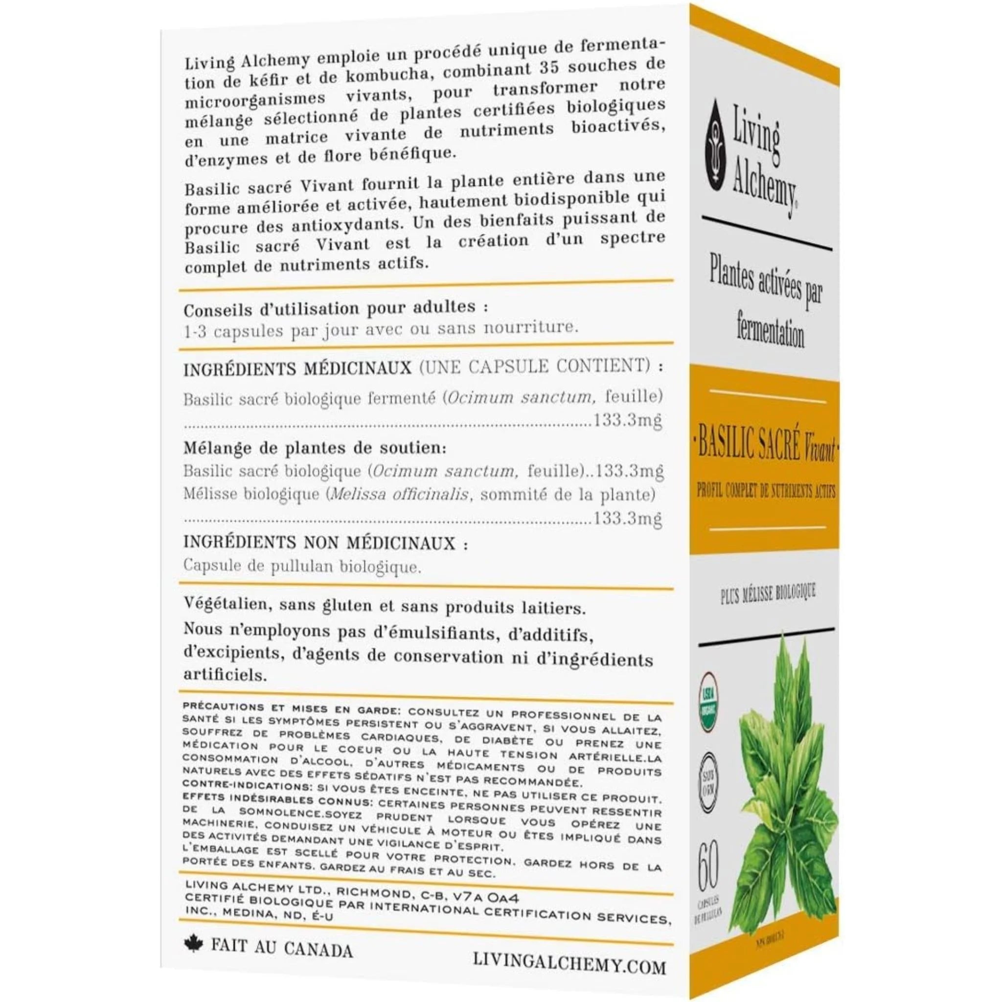Living Alchemy Holy Basil Alive 60 Veg Capsules