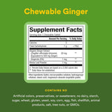 Natural Factors Chewable Ginger 500mg, 90 Chewable Tablets