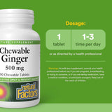 Natural Factors Chewable Ginger 500mg, 90 Chewable Tablets