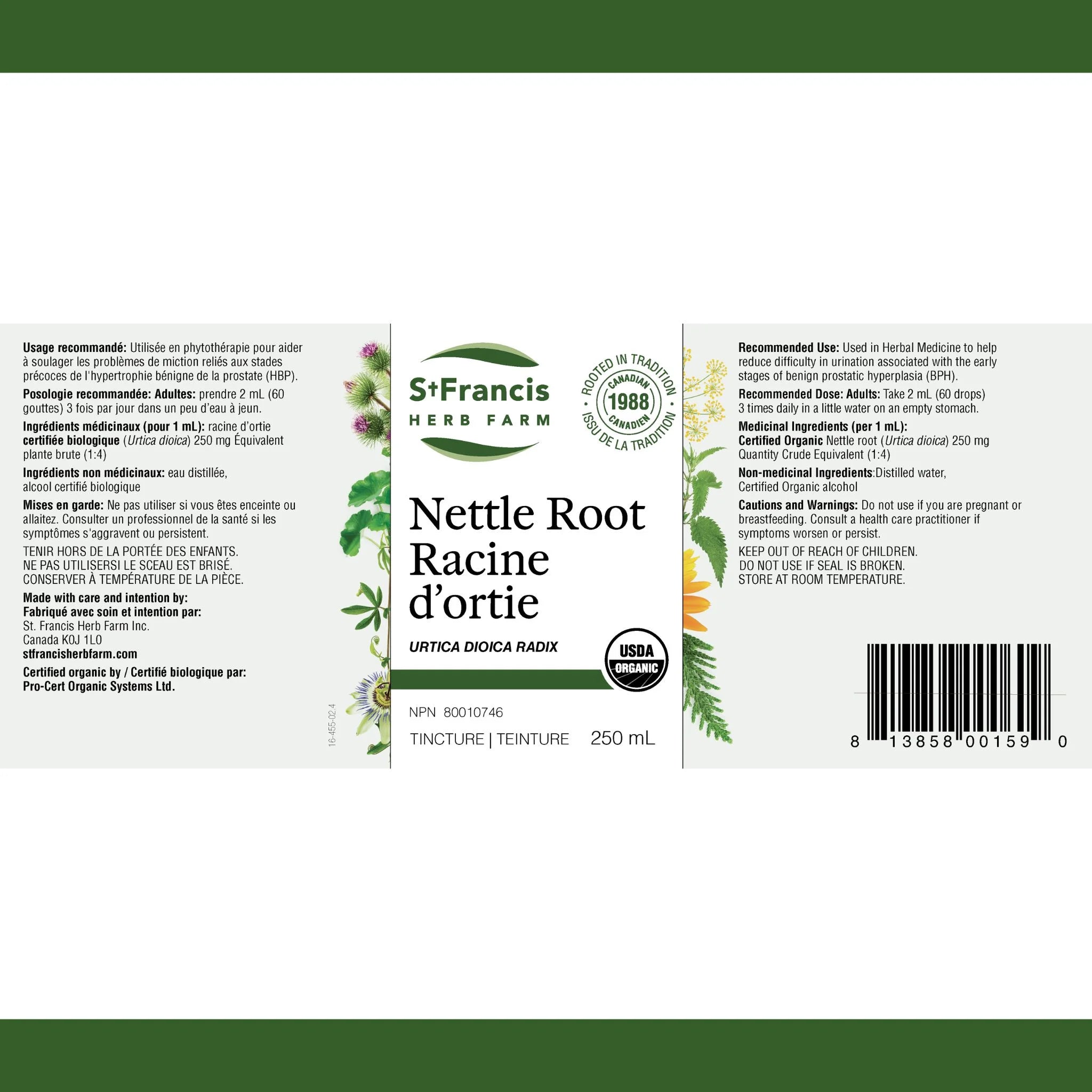 St. Francis Herb Nettle Root 250ml - Nature's Source Inc