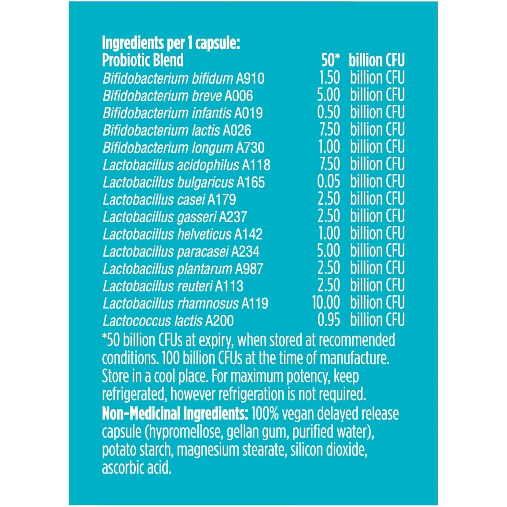 Genuine Health Advanced Gut Health Probiotic 50 Billion 60 Veg Caps - Nature's Source Inc