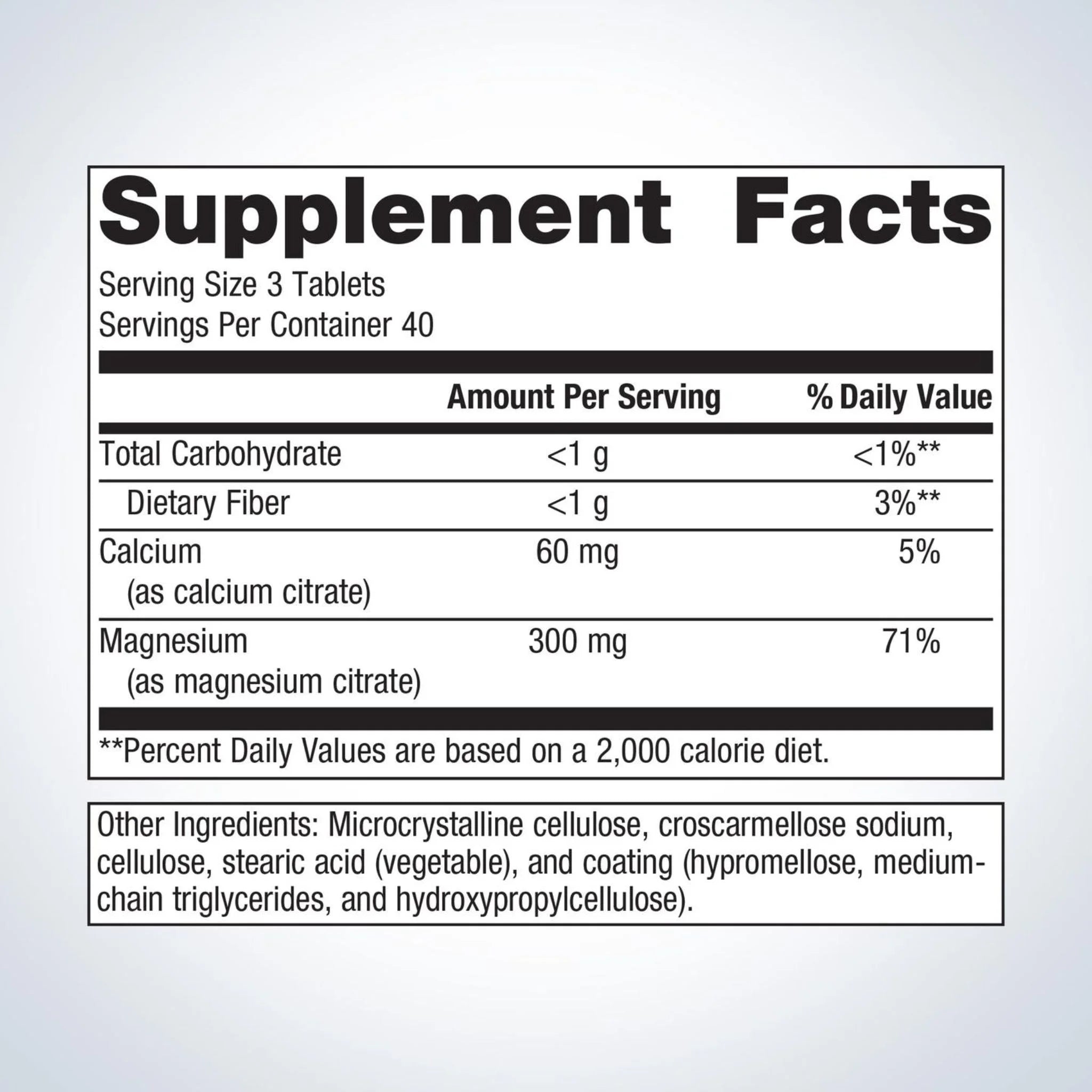 Metagenics Magnesium Citrate 120 Tablets - Nature's Source Inc