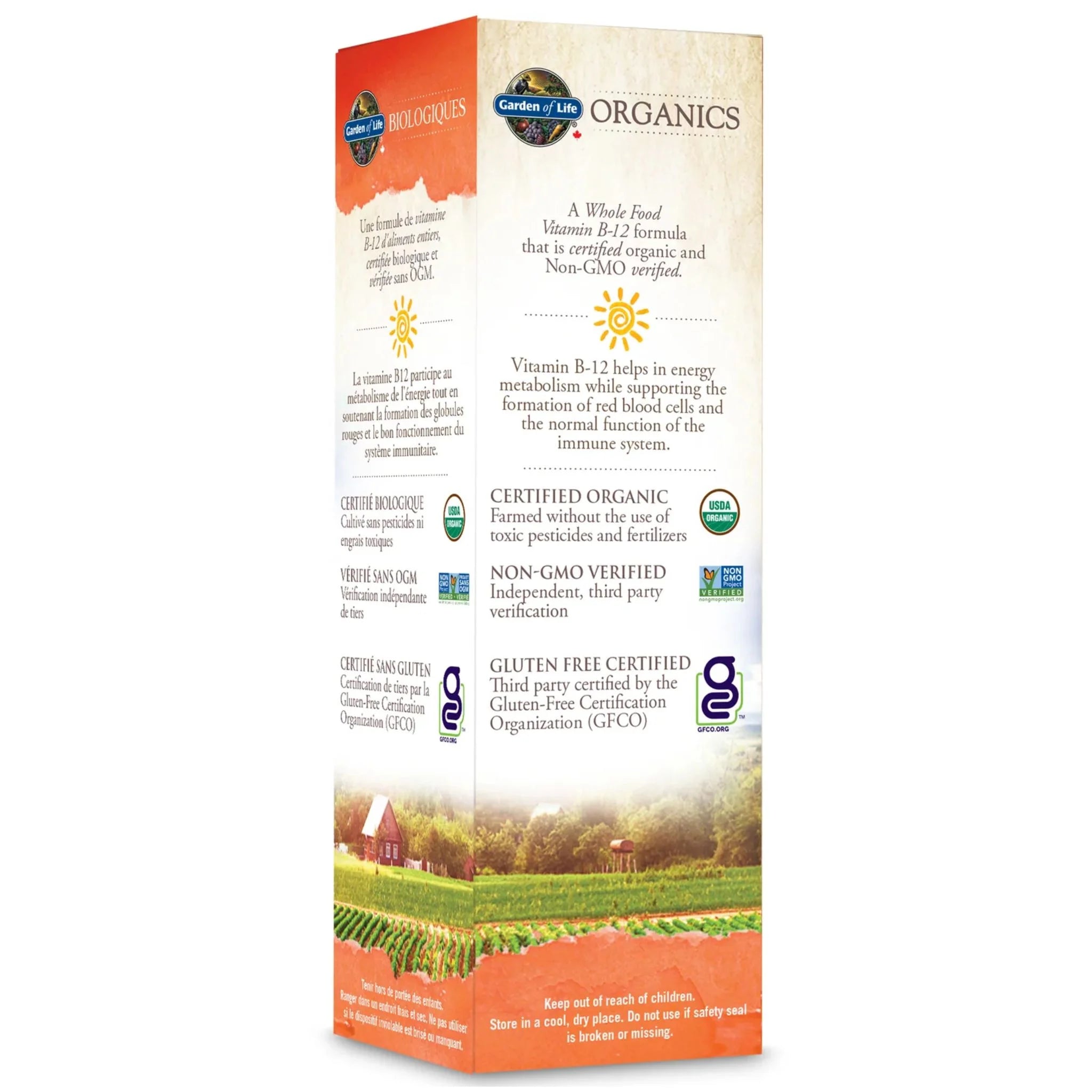 Garden Of Life Organics B-12 Organic Spray Raspberry 58ml