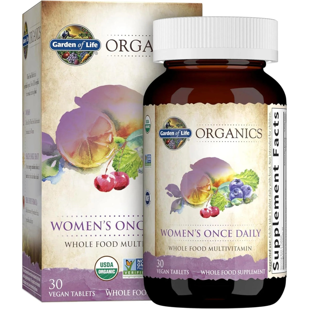 Garden Of Life Organics Women's Once Daily Multivitamin 30 Vegan Tablets