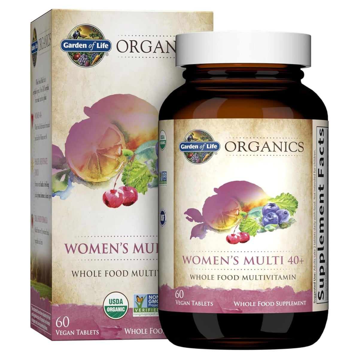 Garden Of Life Organics Women's Multi 40+ Multivitamin 60 Vegan Tablets - Nature's Source Inc