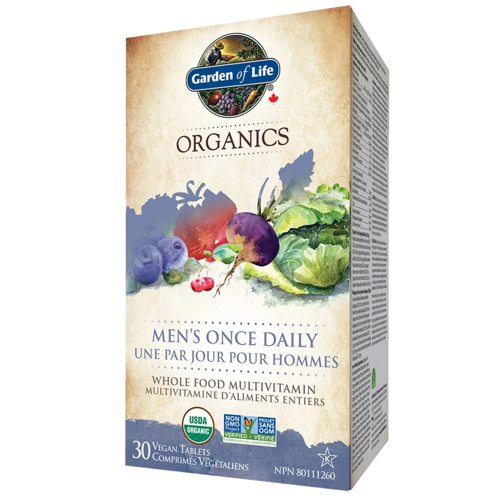 Garden Of Life Organics Men's Once Daily Multivitamin 30 Vegan Tablets
