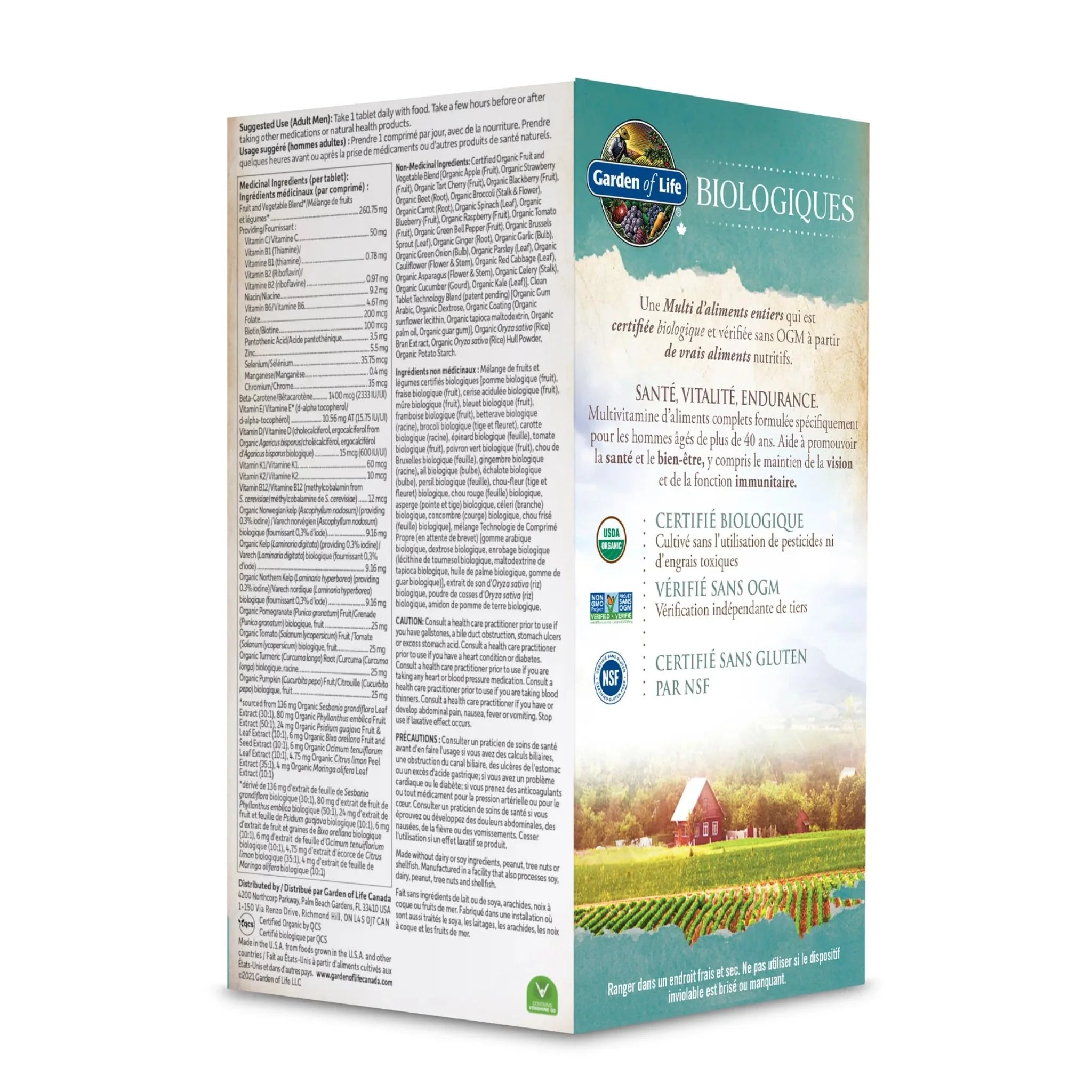 Garden Of Life Organics Men's Multi 40+ Multivitamin 60 Vegan Tablets