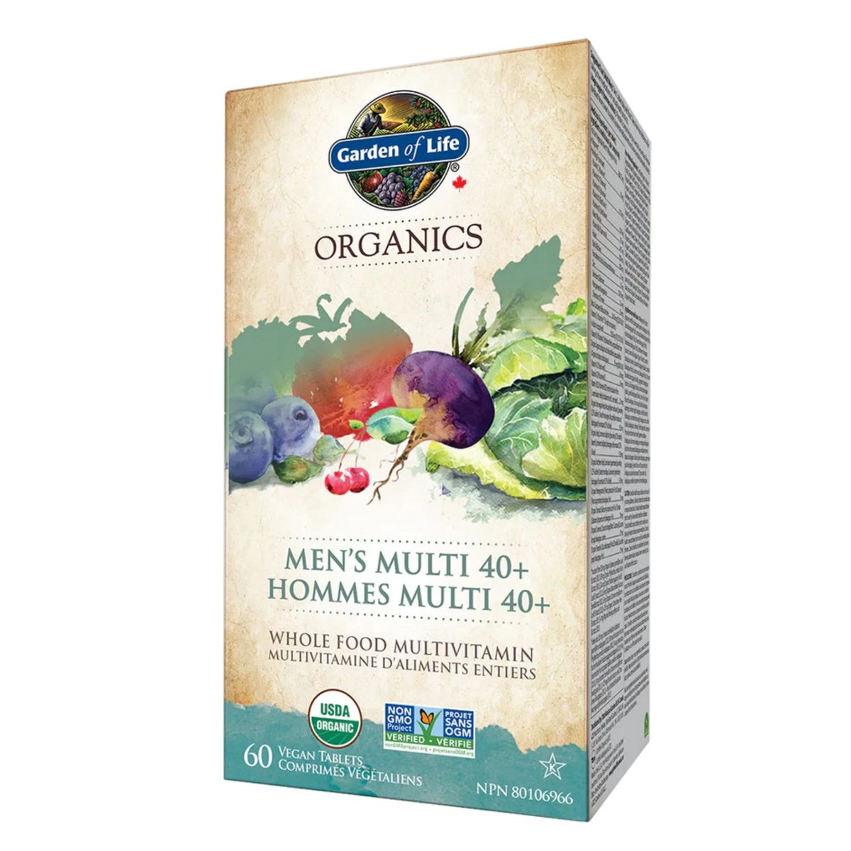 Garden Of Life Organics Men's Multi 40+ Multivitamin 60 Vegan Tablets
