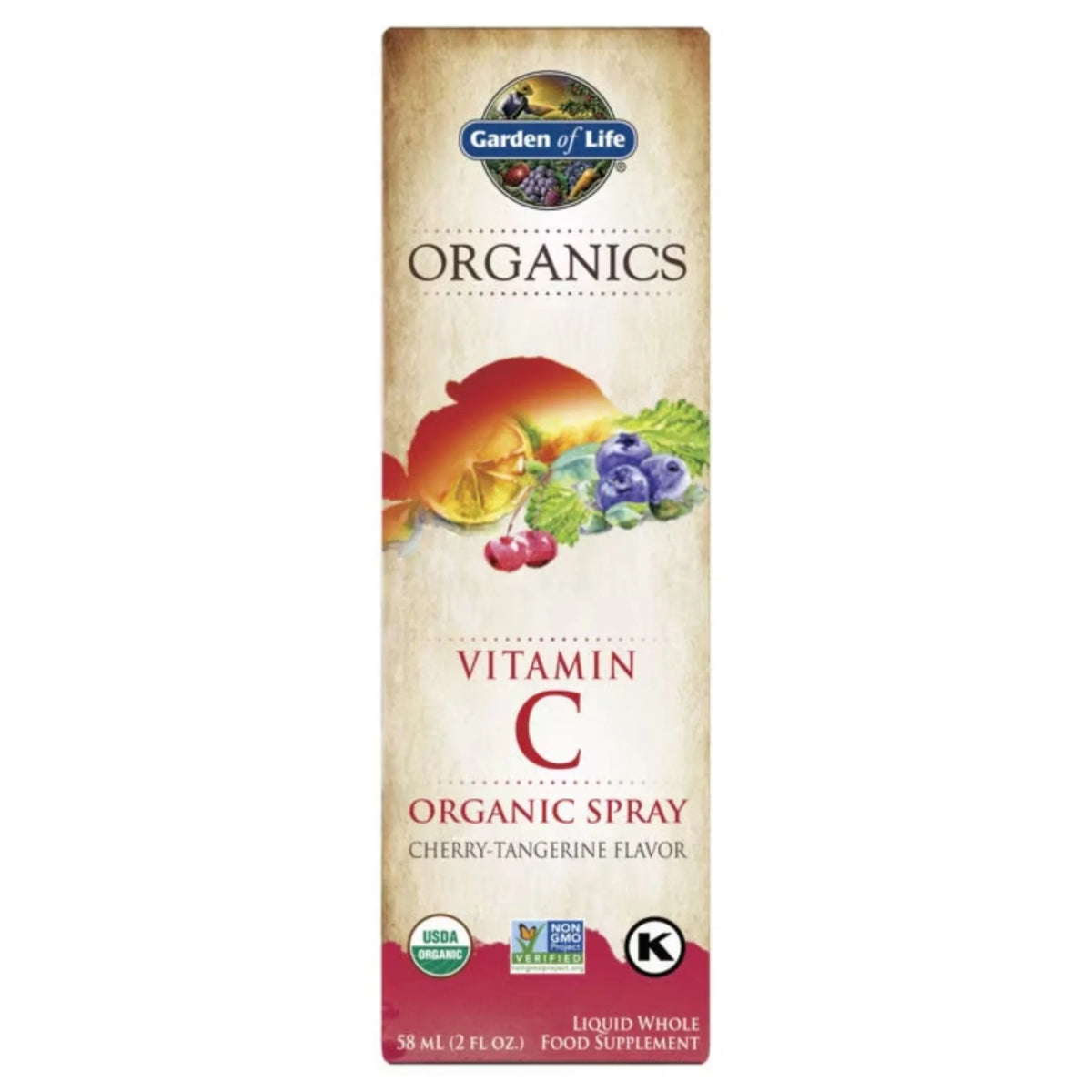 Garden Of Life Organics Vitamin C Organic Spray Cherry-Tangerine 58ml