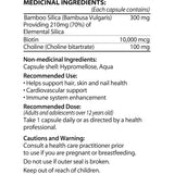 GNA Naturals Bamboo Silica with Biotin 90 Vegan Capsules - Nature's Source Inc
