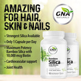 GNA Naturals Bamboo Silica with Biotin 90 Vegan Capsules - Nature's Source Inc