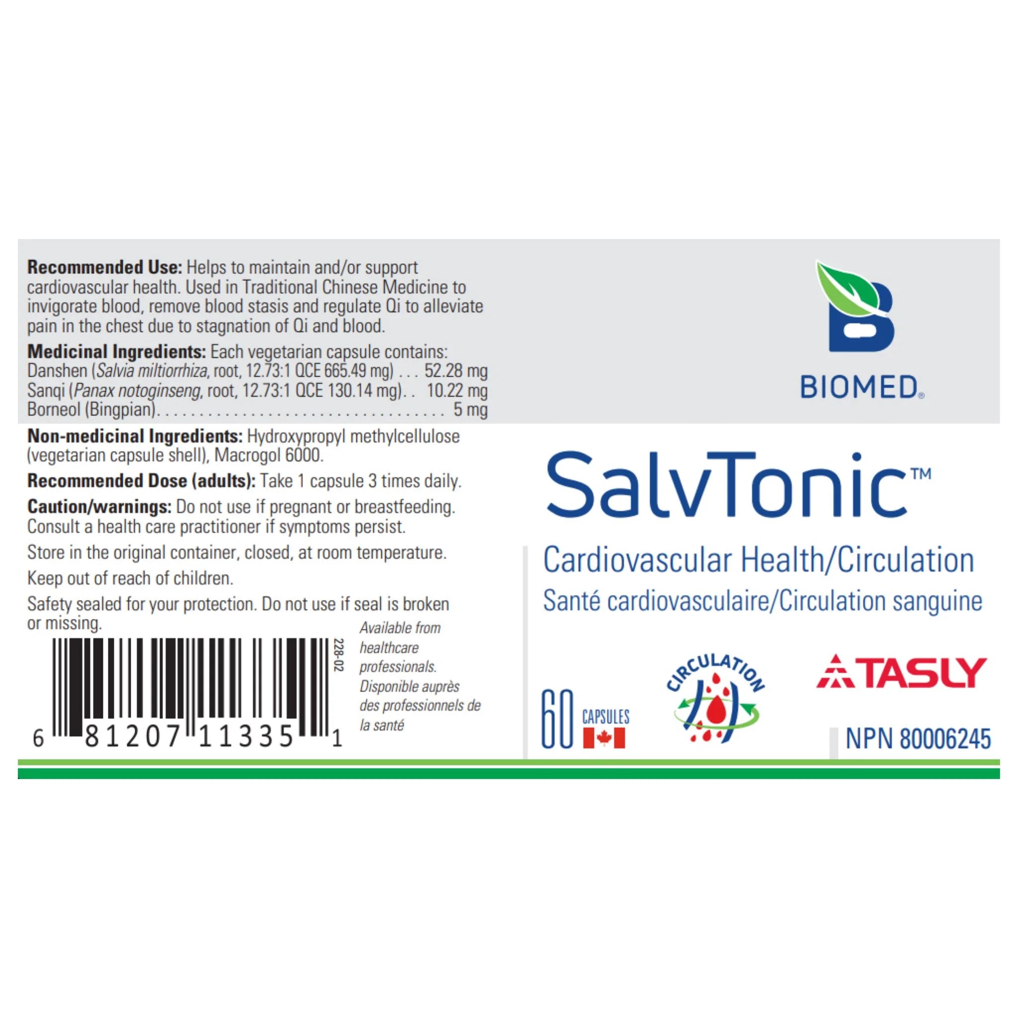 Biomed Salvtonic 60 Capsules - Nature's Source Inc