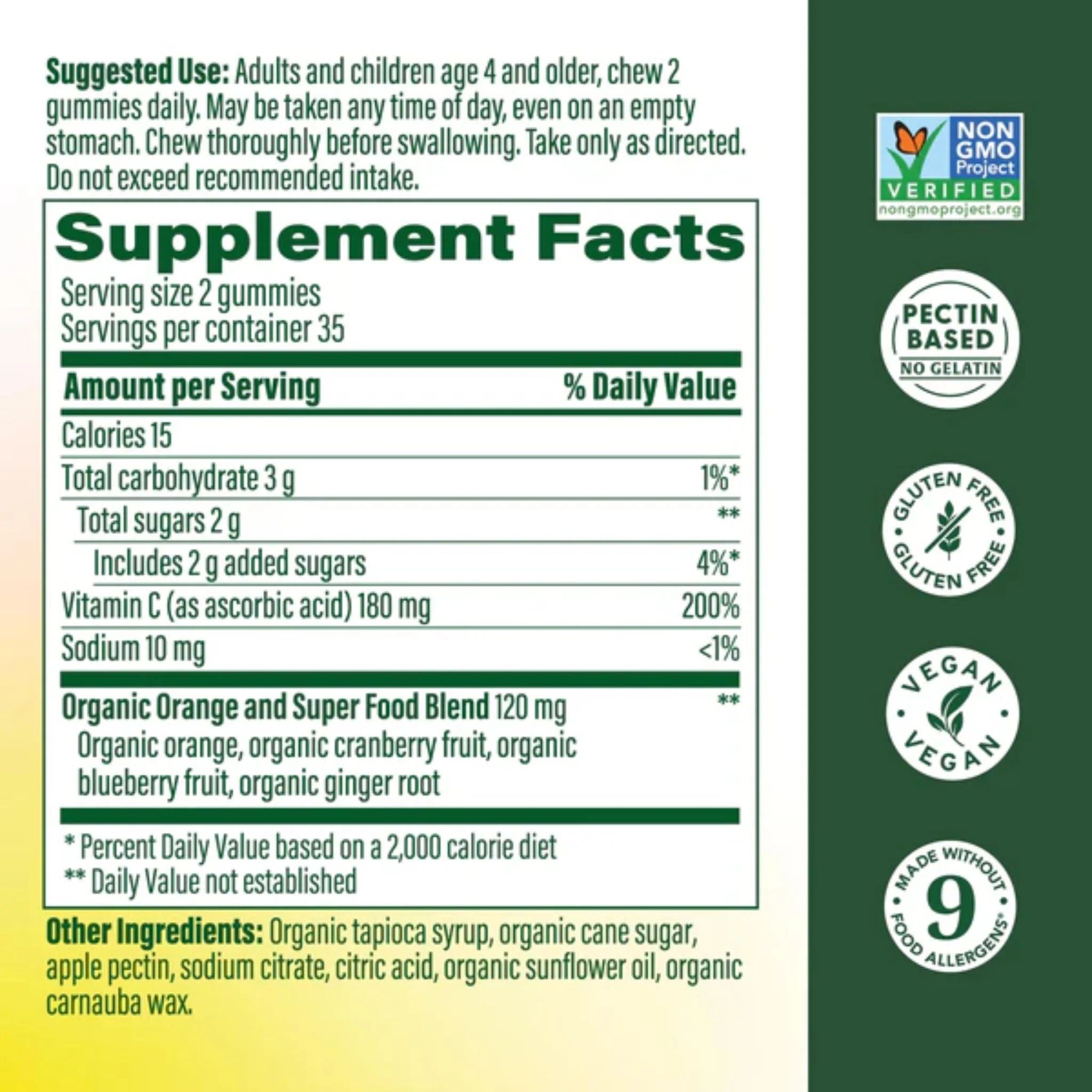 MegaFood Vitamin C Citrus 70 Gummies