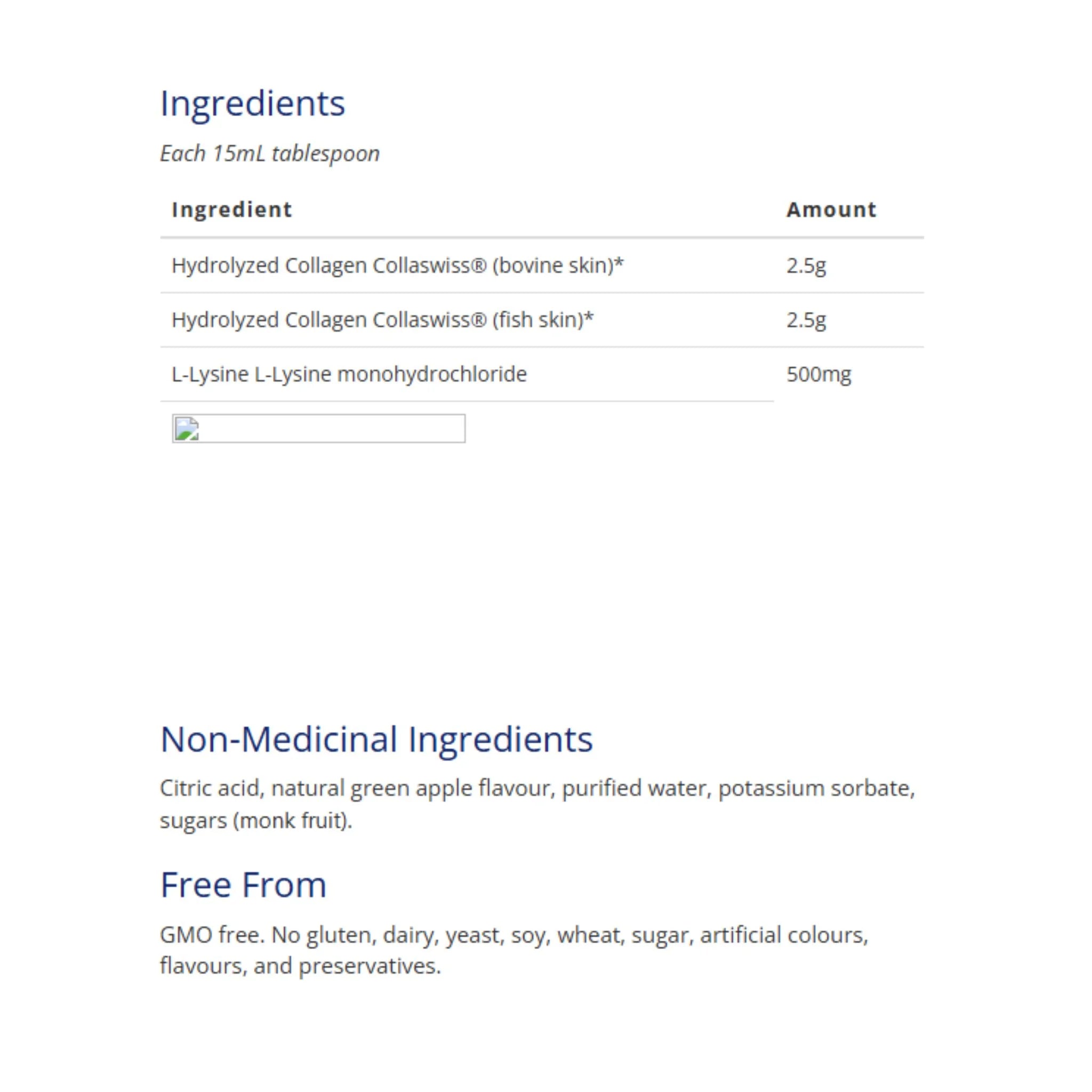 CanPrev Collagen Full Spectrum Blend, 500mg of Lysine, 500ml - Nature's Source Inc