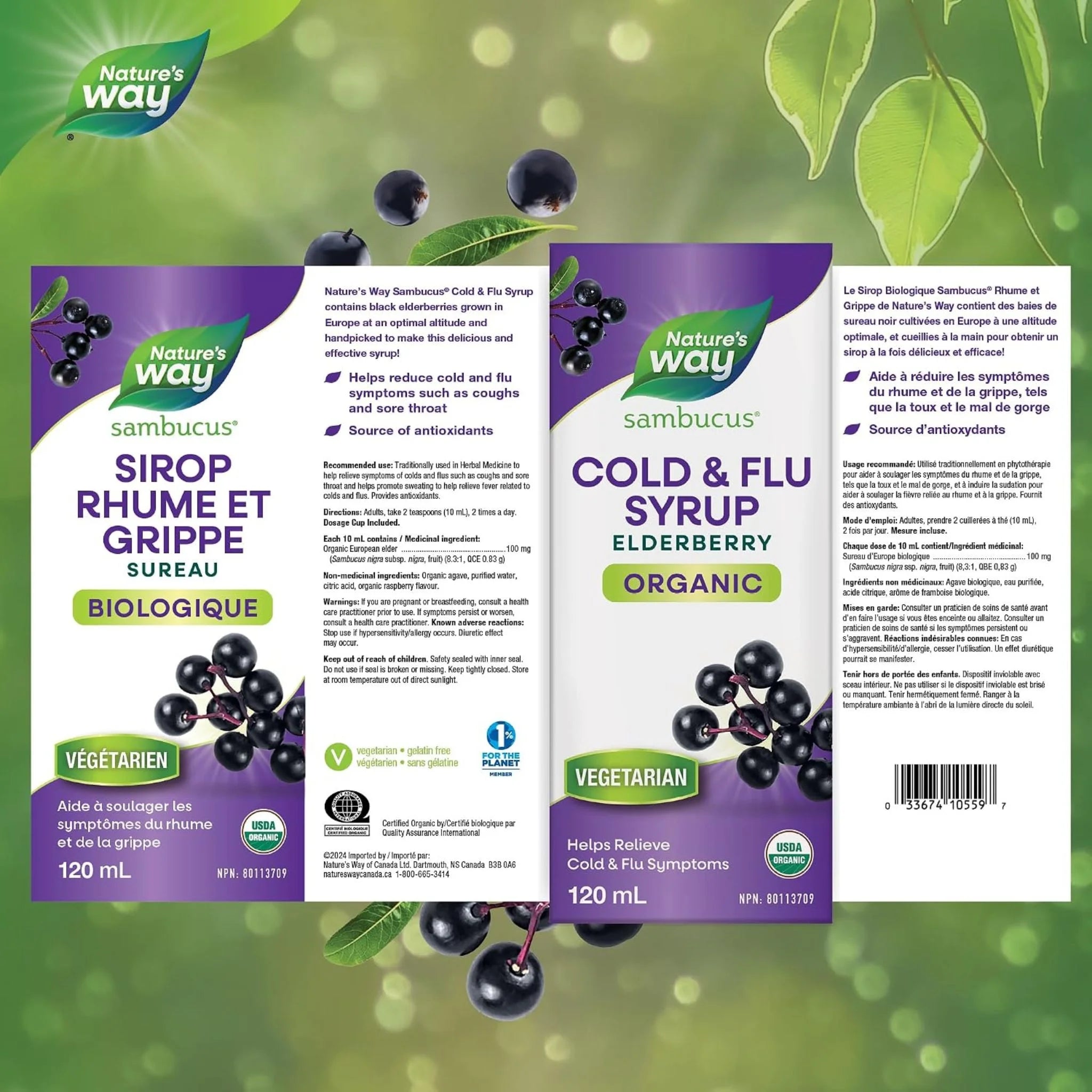 Natures Way Organic Sambucus Elderberry - Cold And Flu 120ml