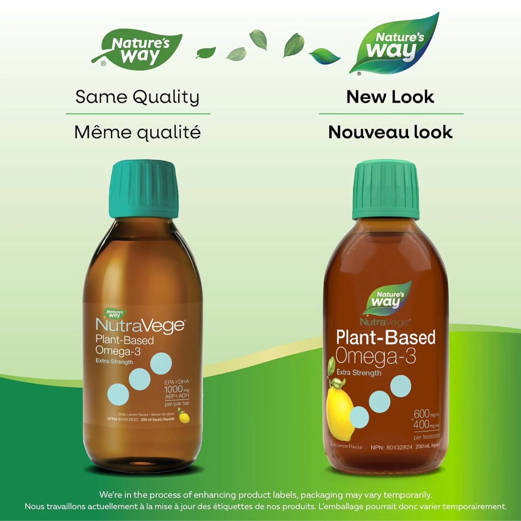 NutraVege 2x Omega 3 Lemom Extra Strength 200ml