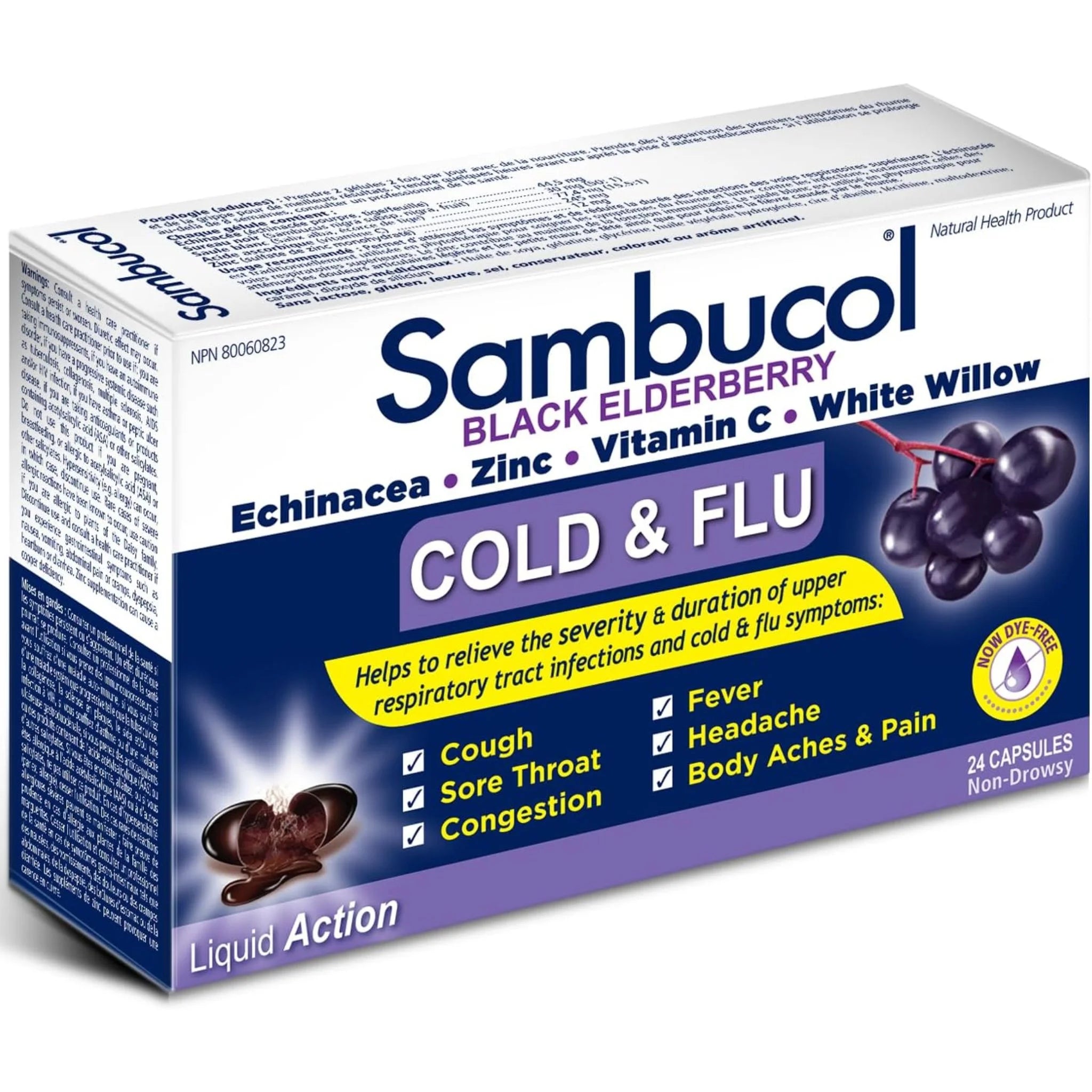 Sambucol Cold & Flu Capsules 24 Capsules