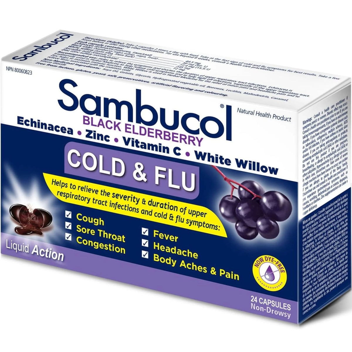 Sambucol Cold & Flu Capsules 24 Capsules