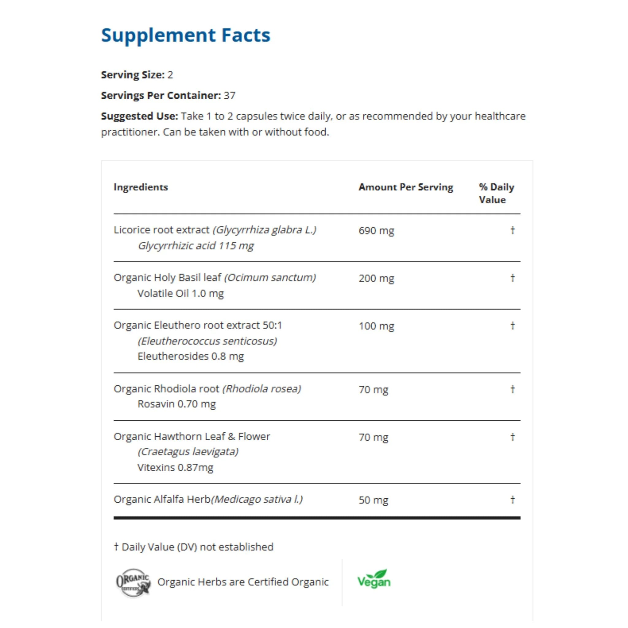 Restorative Formulations ADR Px L - BP 75 Vegan Capsules) - Nature's Source Inc