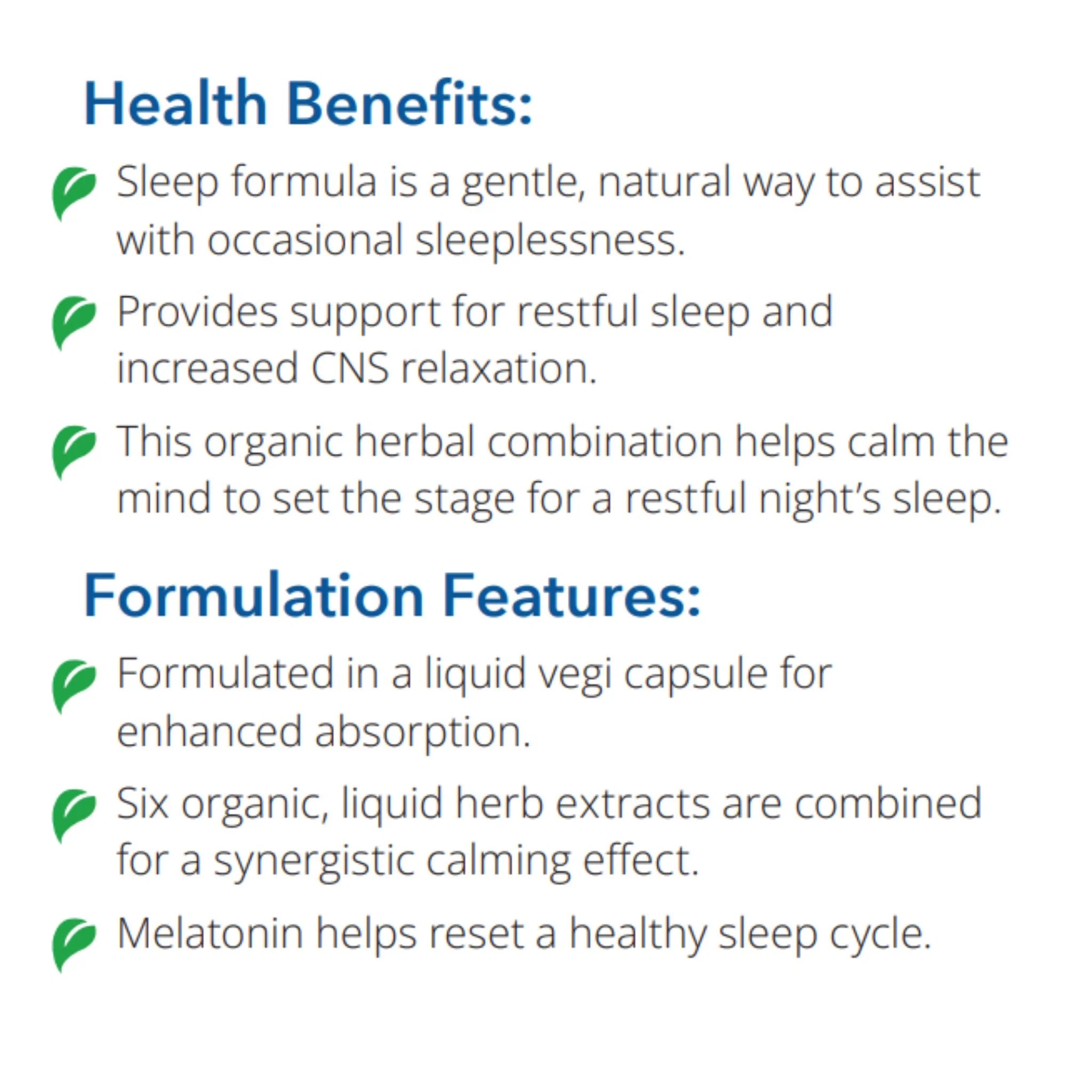 Restorative Formulations Sleep 60 Vegi Capsules