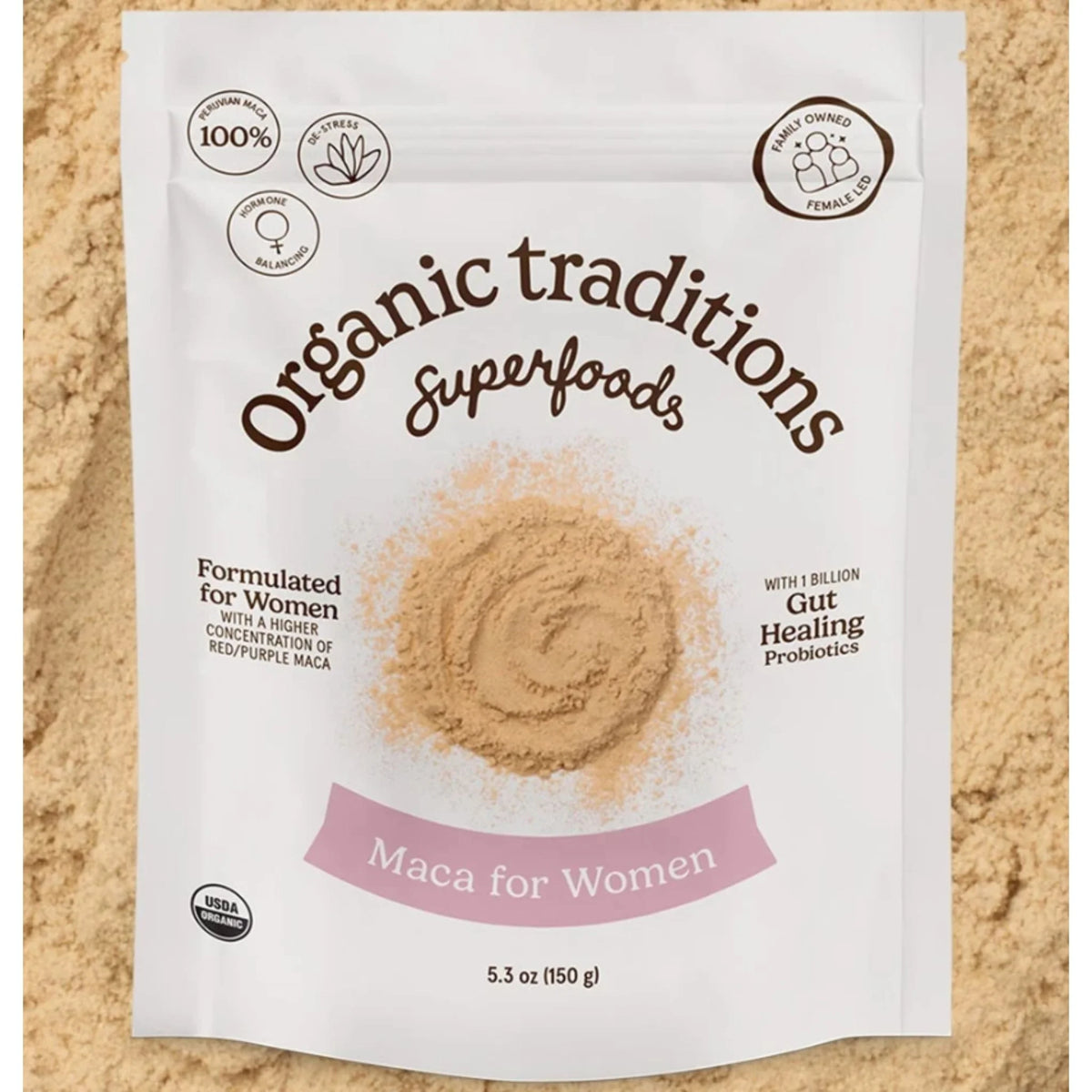 Organic Traditions Maca for Women with Probiotics - 150g