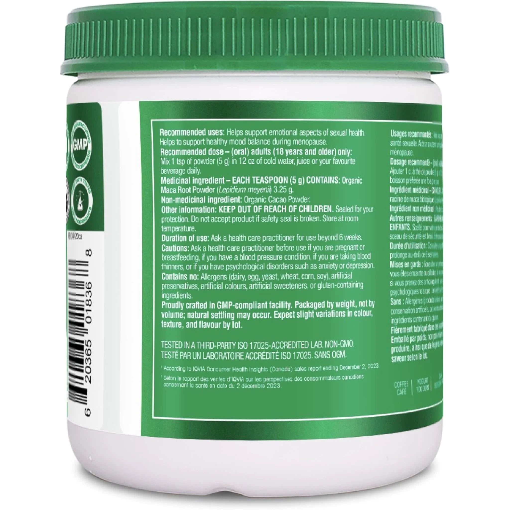 Organika Organic Maca + Cacao Powder 200g
