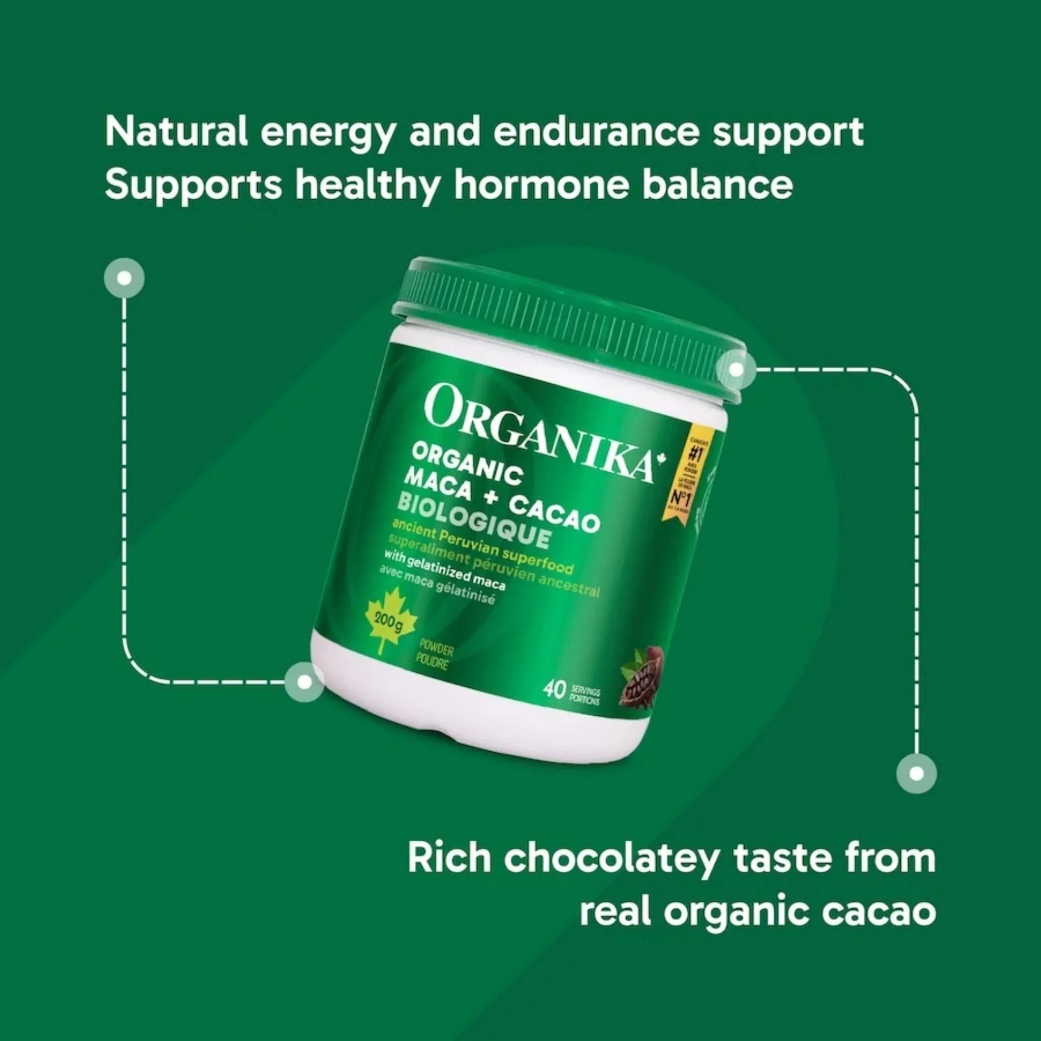 Organika Organic Maca + Cacao Powder 200g