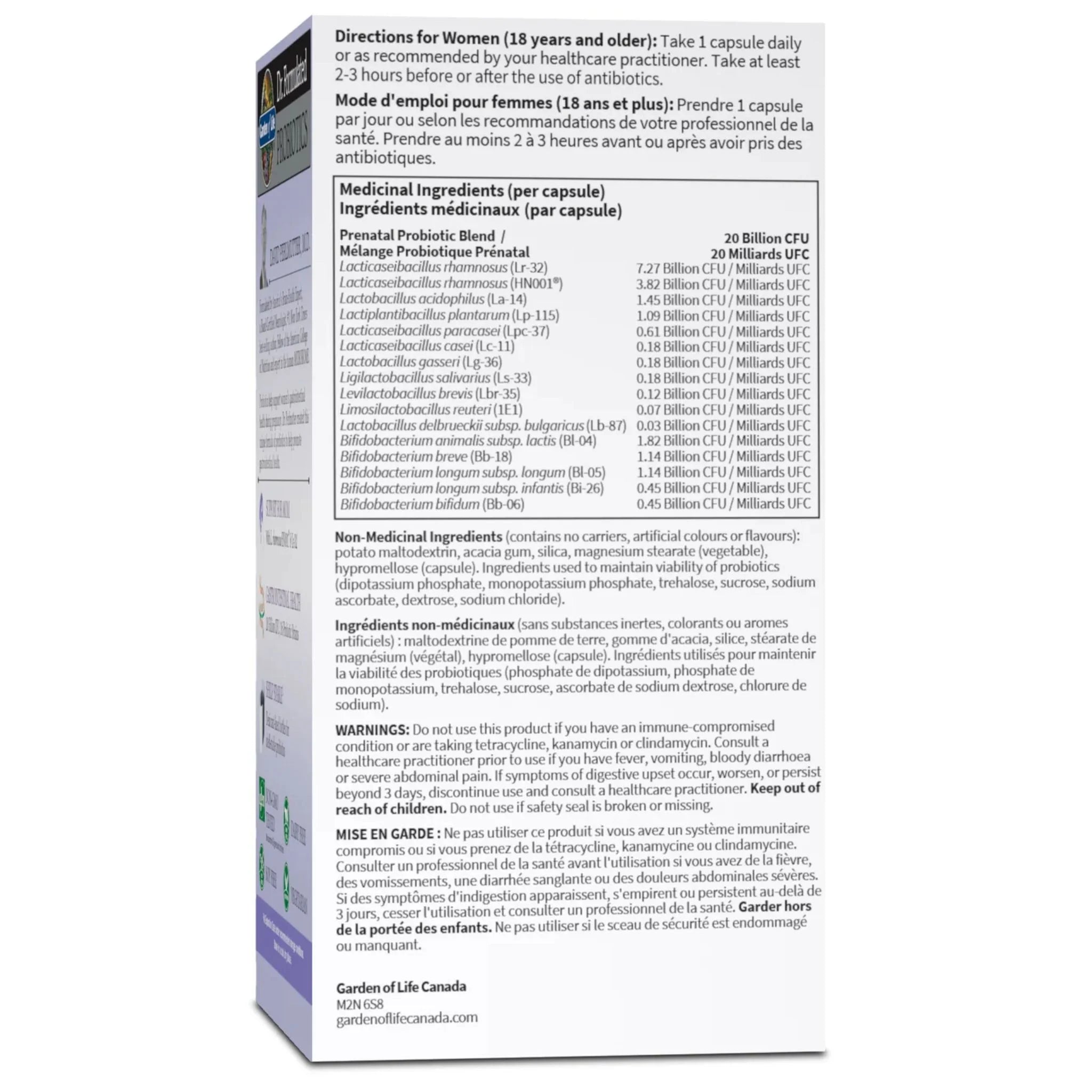 Garden of Life Dr. Formulated Probiotics Once Daily Prenatal Shelf Stable 30 Veg-Caps