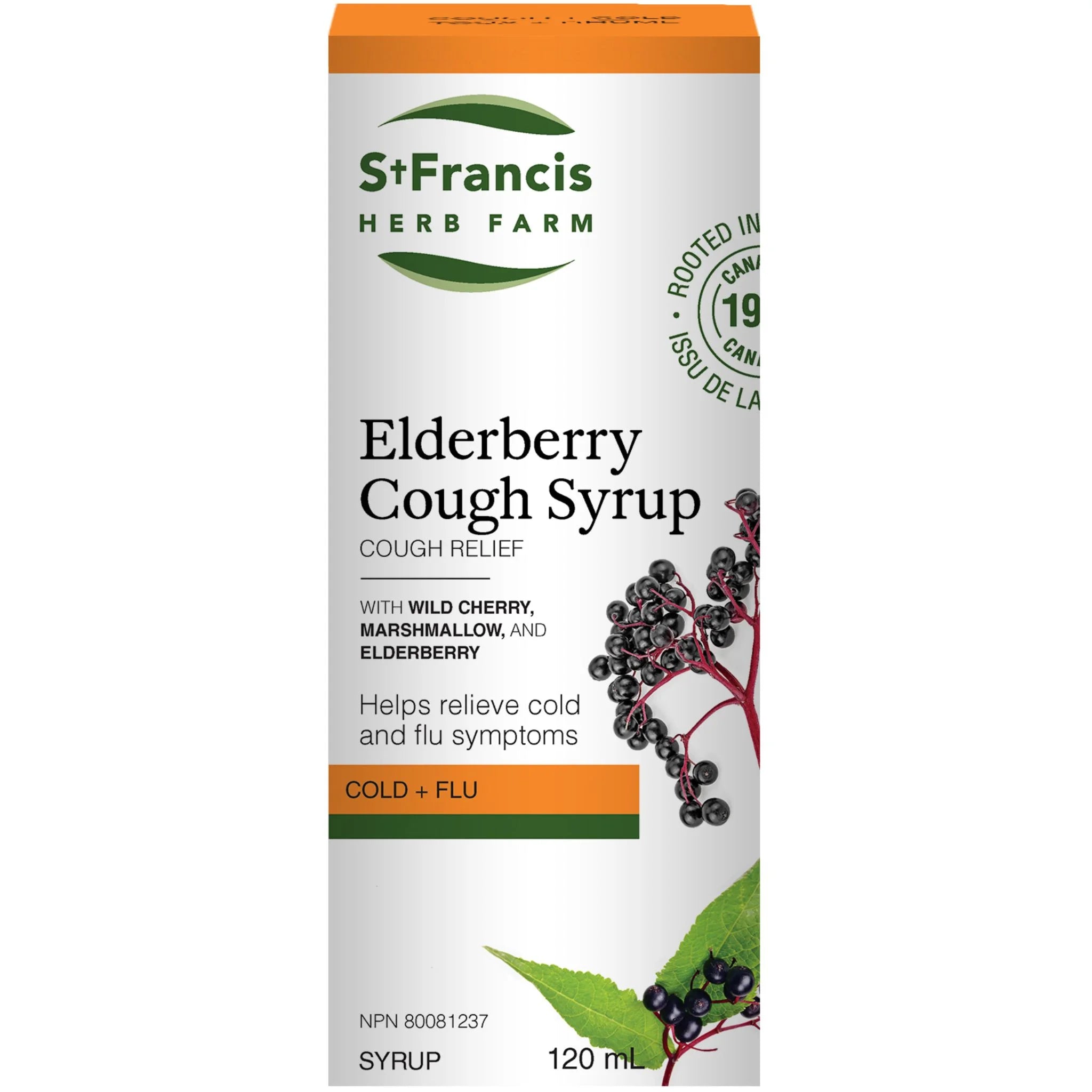 St Francis Herb Farm - STOP IT COLD Elderberry Cough Syrup For Adults - 120ml - Nature's Source Inc