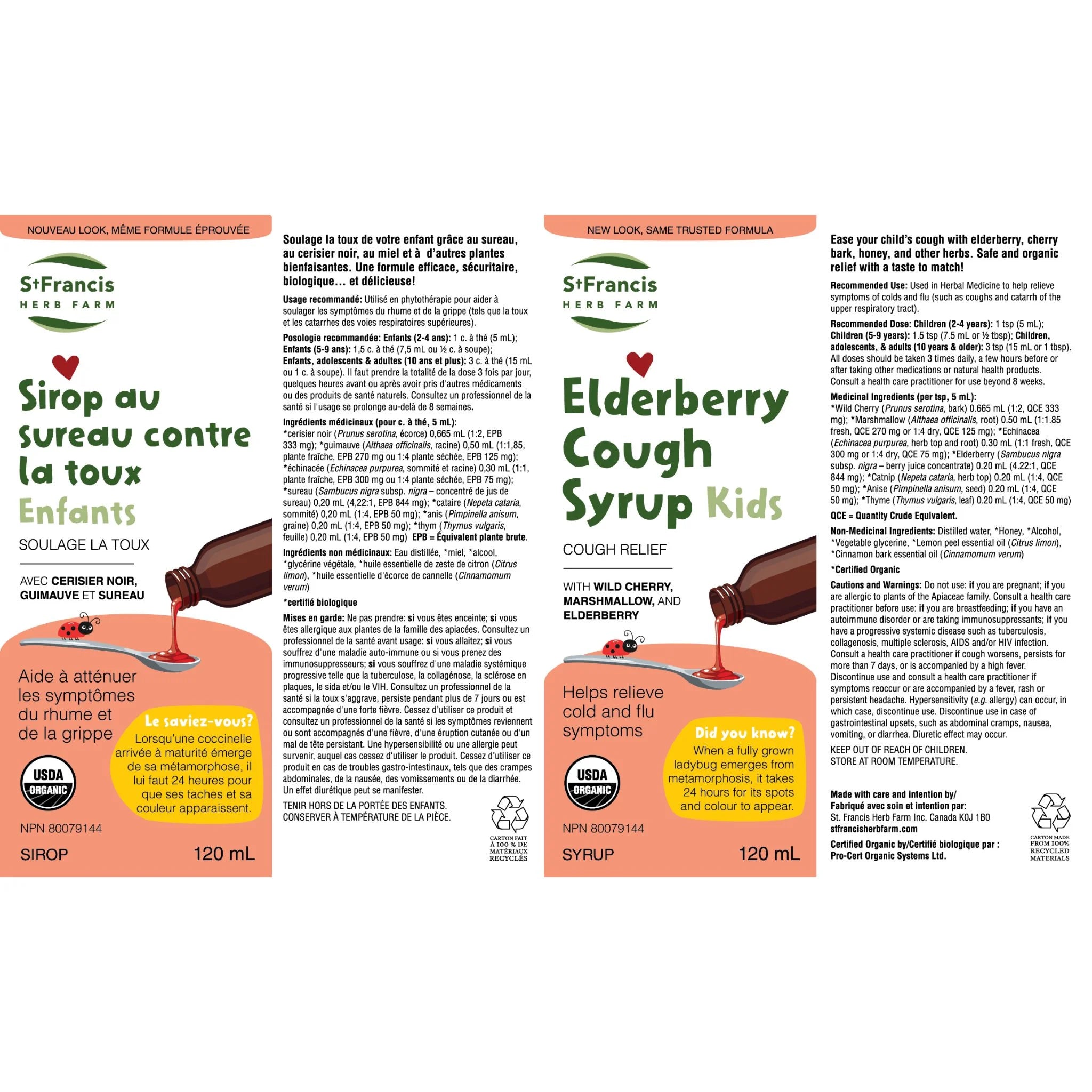 St. Francis Herb Farm Elderberry Cough Syrup Kids 120ml - Nature's Source Inc