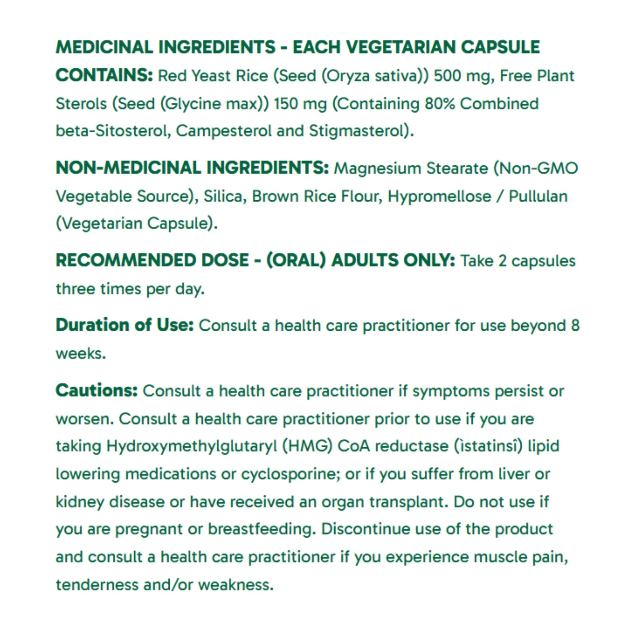 Organika Red Yeast Rice+ 180 Veggie Capsules - Nature's Source Inc