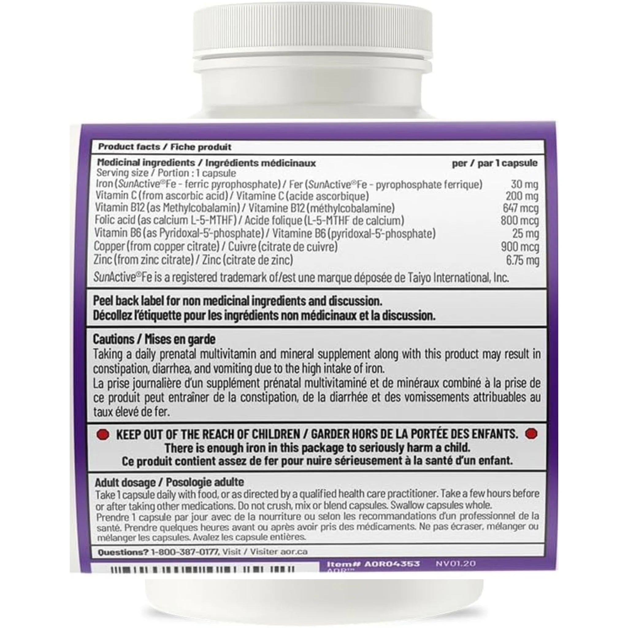 AOR Ortho Iron Vegan 60 Capsules