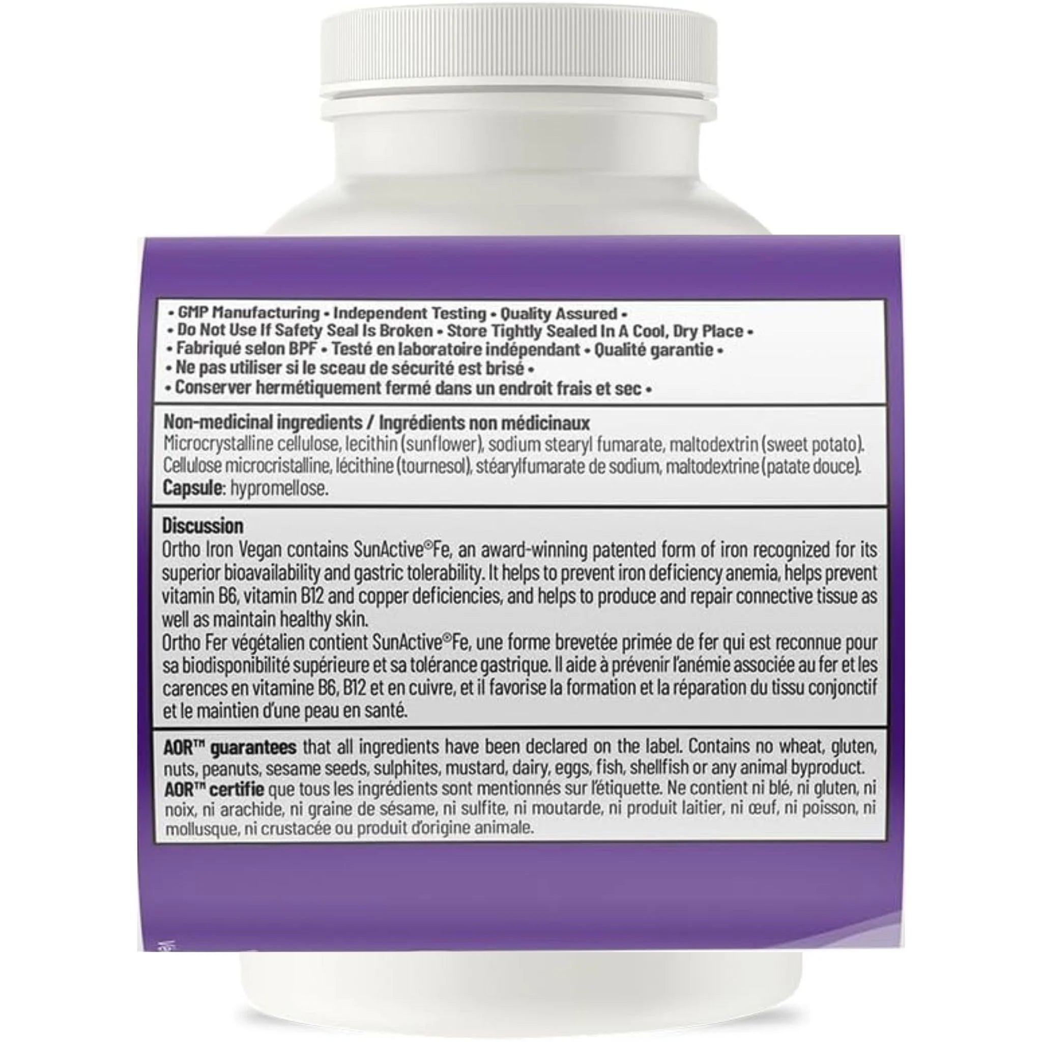 AOR Ortho Iron Vegan 60 Capsules