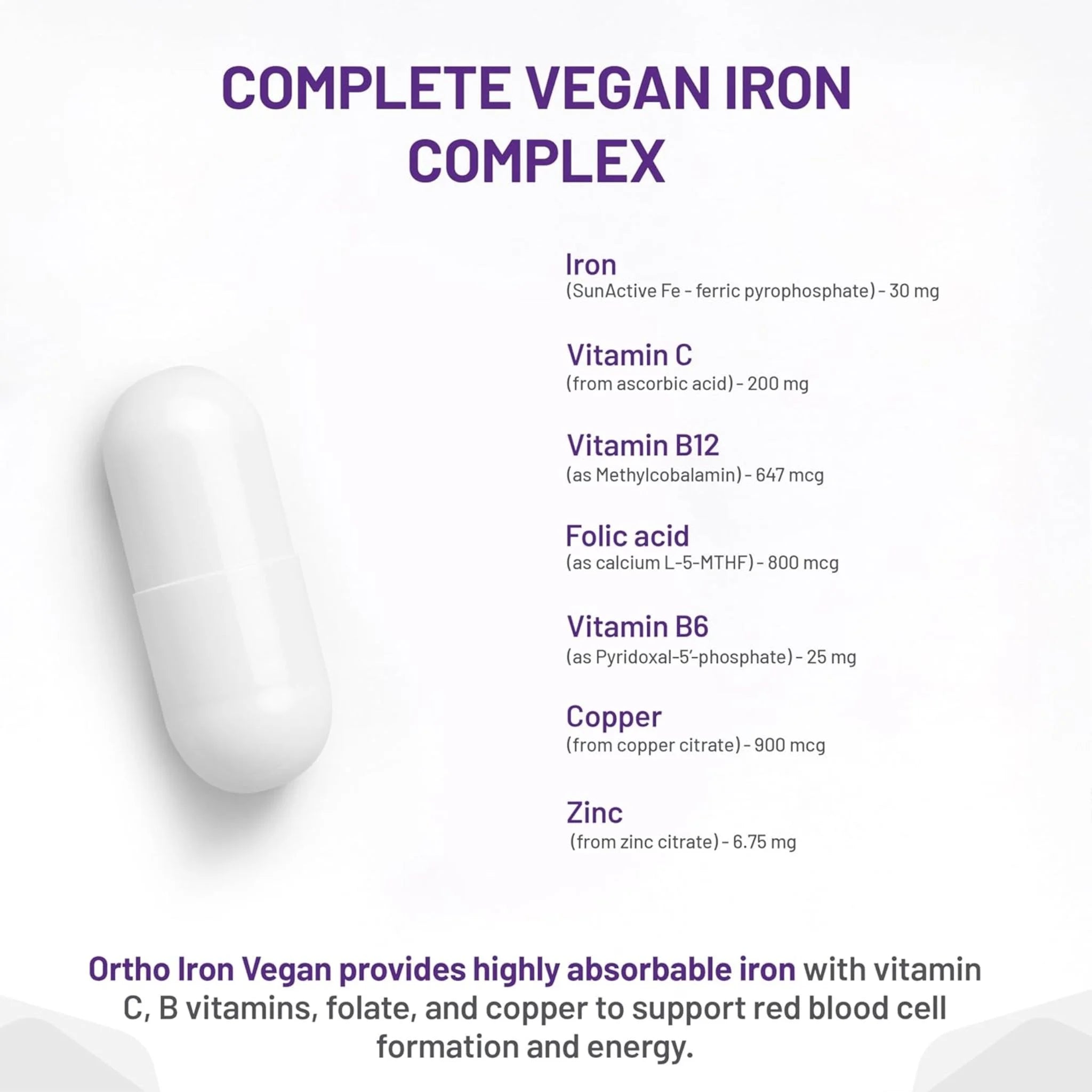 AOR Ortho Iron Vegan 60 Capsules