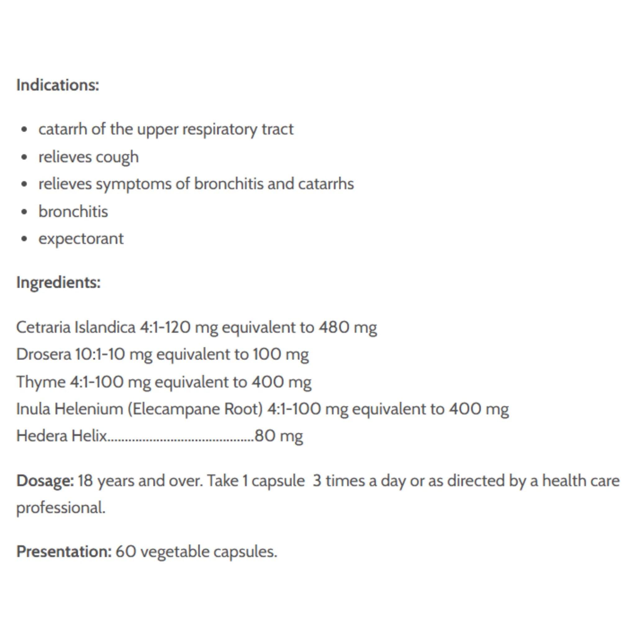 Alterra Bronkotux (Immune-Support) 60 Capsules