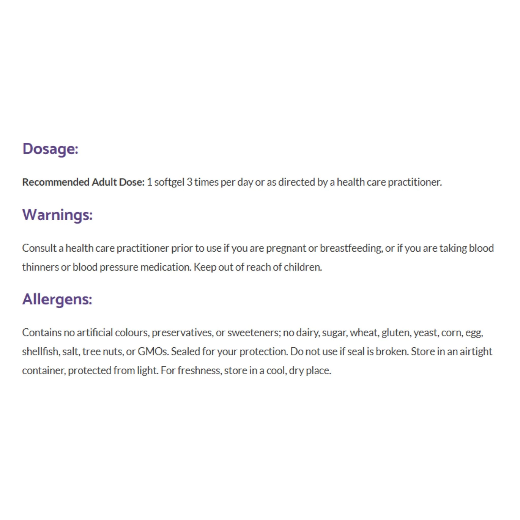 Bioclinic Naturals OptiMega - 3 Q10 60 Softgels - Nature's Source Inc