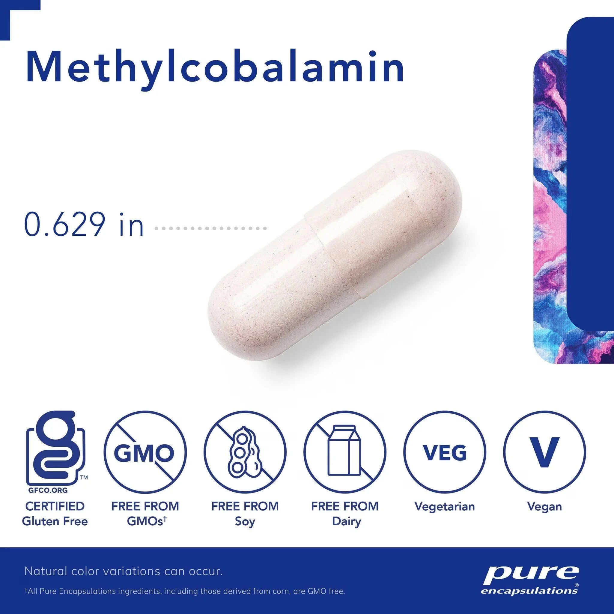 Pure Encapsulations Methylcobalamin 1000mcg 60 Vegetable Capsules